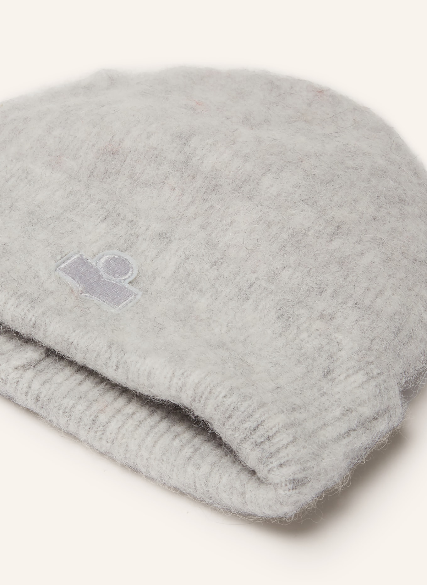 ISABEL MARANT Mütze PEETA mit Alpaka: HELLGRAU