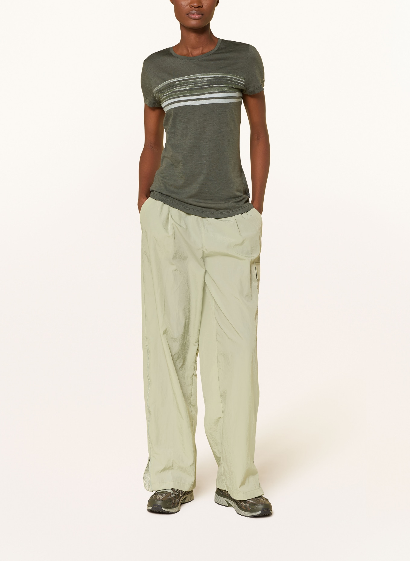 me°ru' Funktionsshirt TRELLEBORG: KHAKI / HELLGRAU