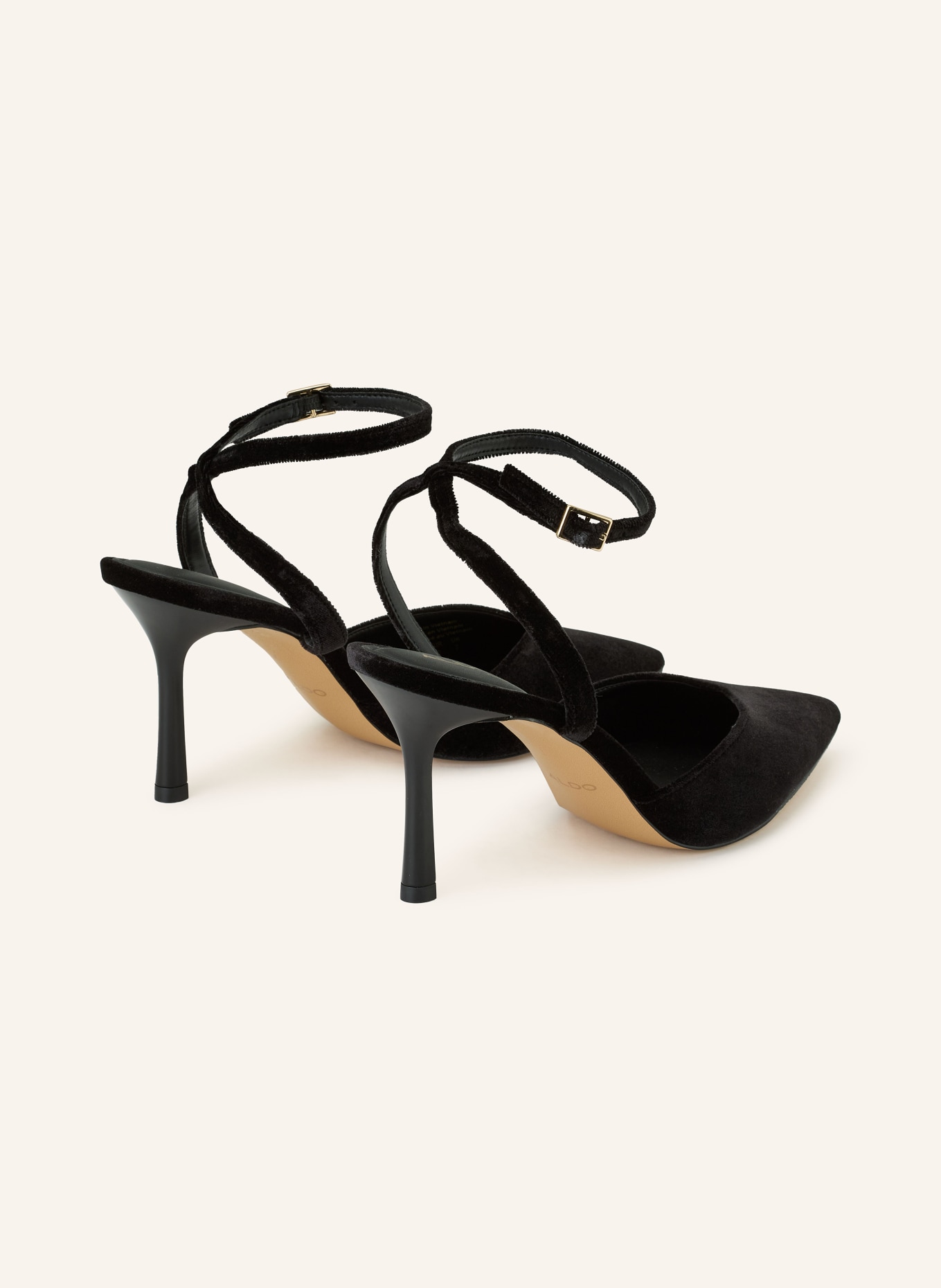 ALDO Slingpumps CAROLLING aus Samt: SCHWARZ