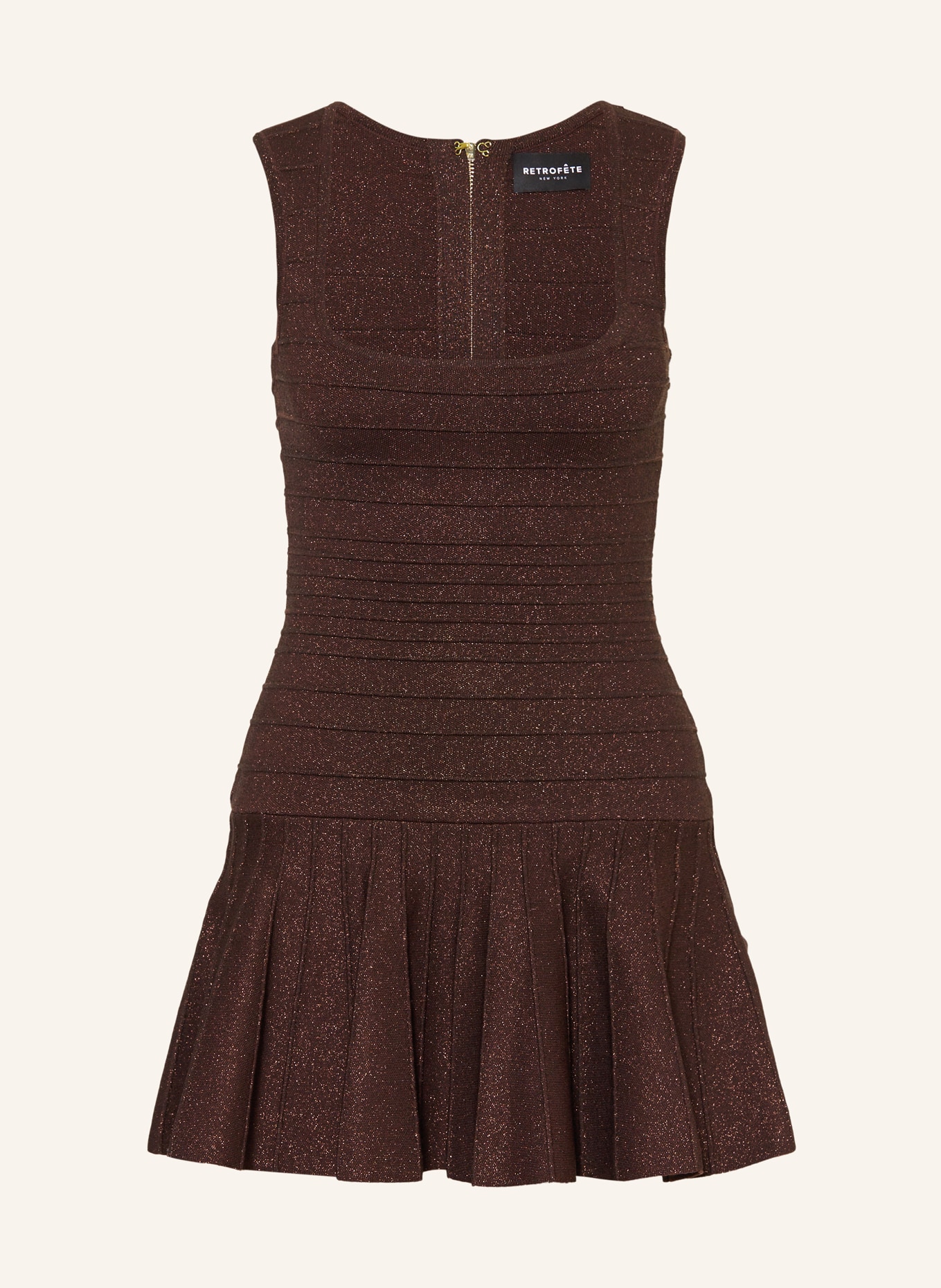 RETROFÊTE Cocktailkleid CATERINA: DUNKELBRAUN