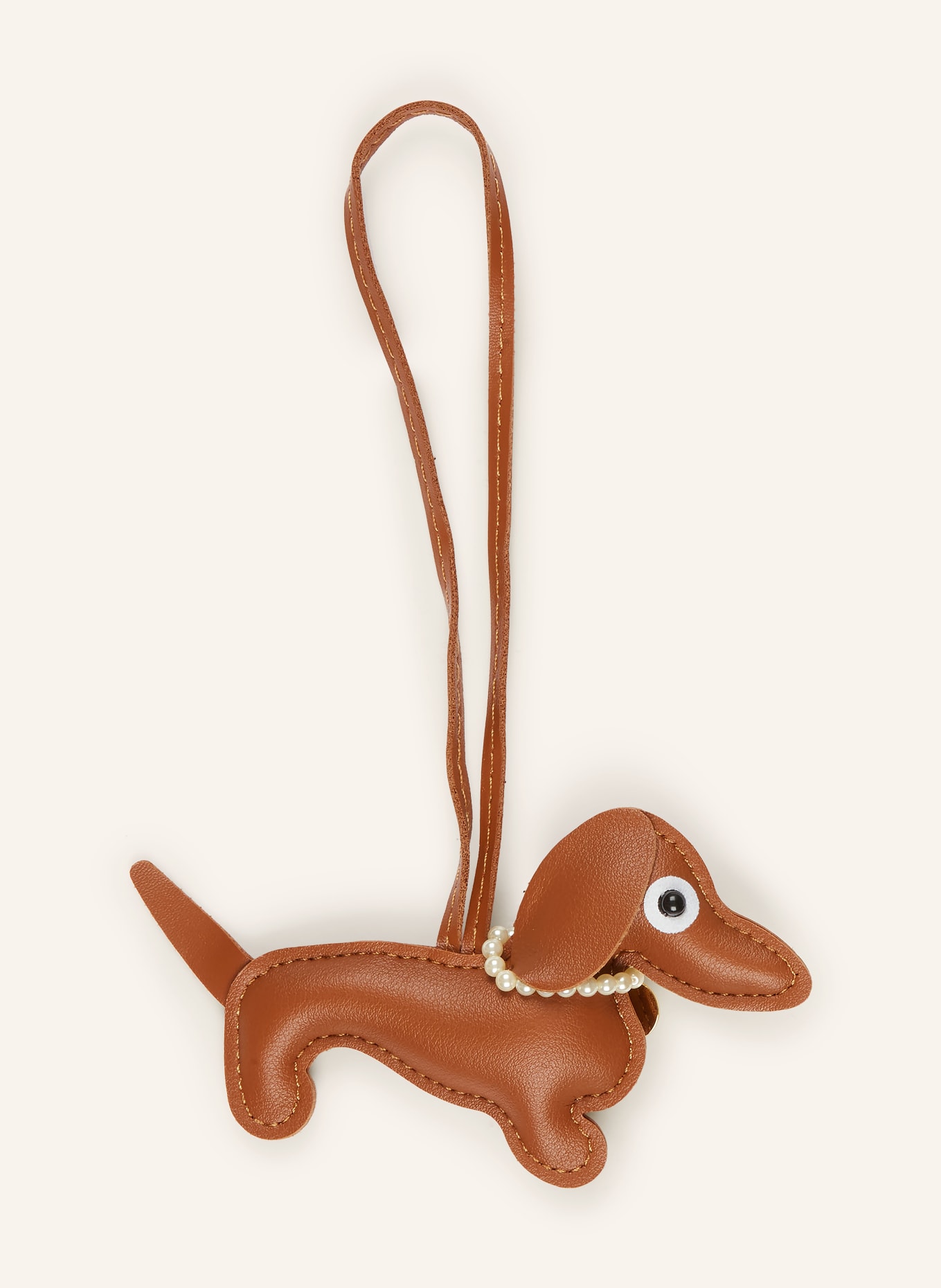 CHEEKY CHAIN MUNICH Přívěsek na tašku CHARLY: KOŇAKOVÁ / ZLATÁ / HNĚDÁ