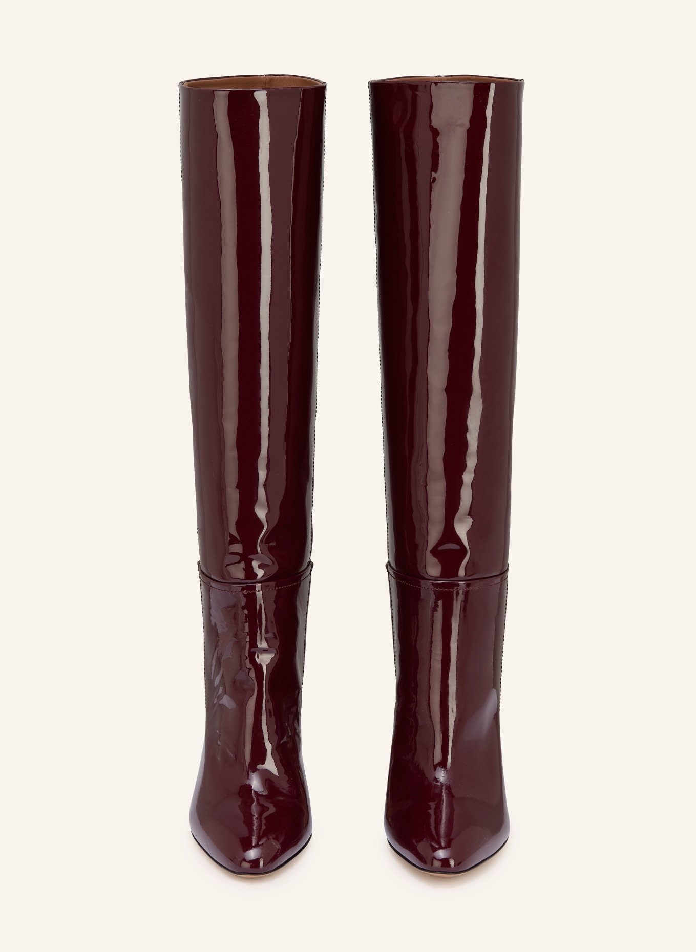 PARIS TEXAS Lackstiefel LAVINIA: DUNKELROT