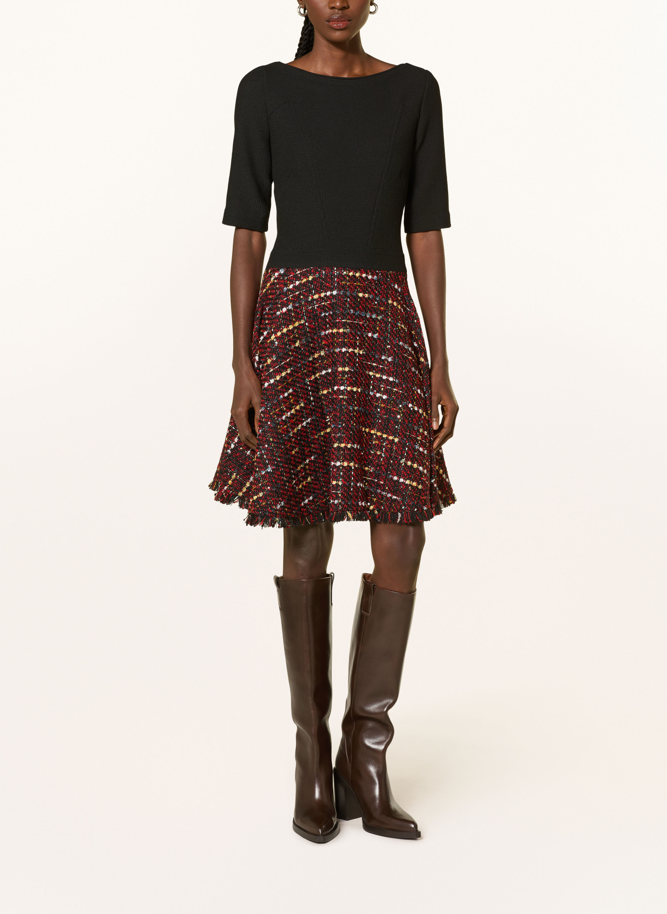 TALBOT RUNHOF Cocktailkleid im Materialmix: 999 BLACK