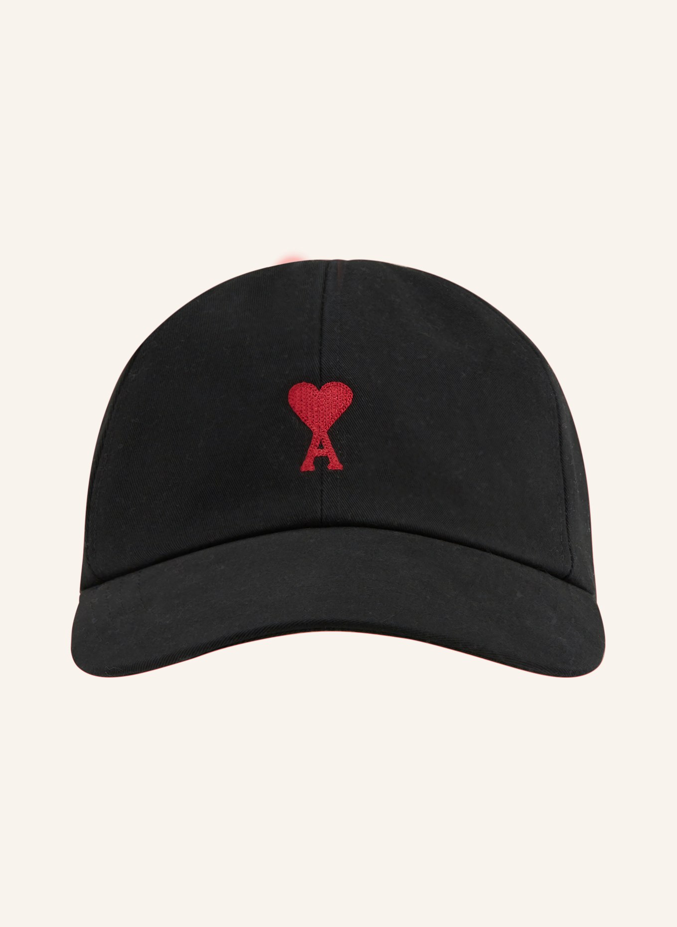 AMI PARIS Cap: SCHWARZ / ROT
