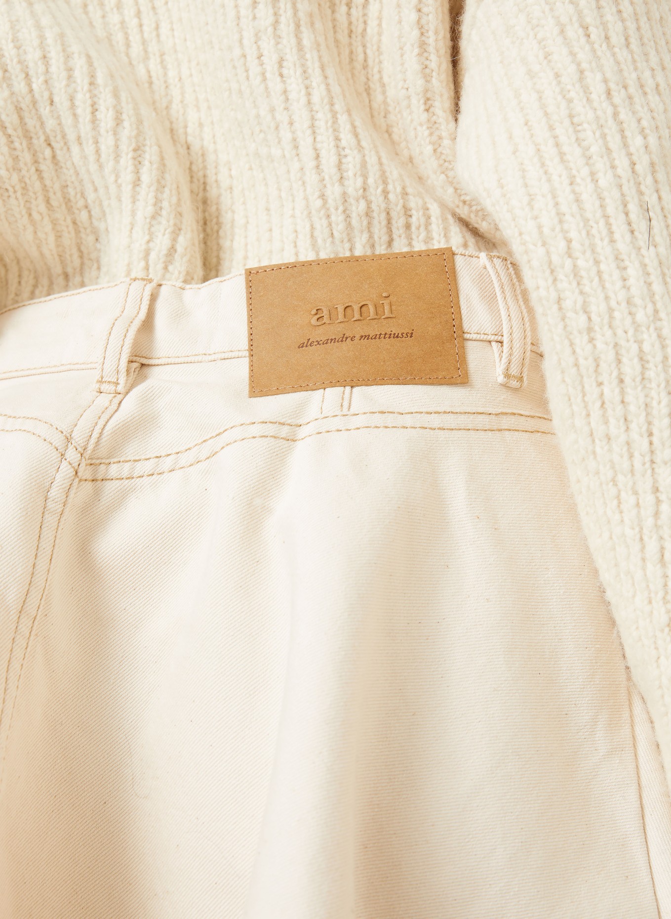 AMI PARIS spódnica jeansowa: KREMOWY