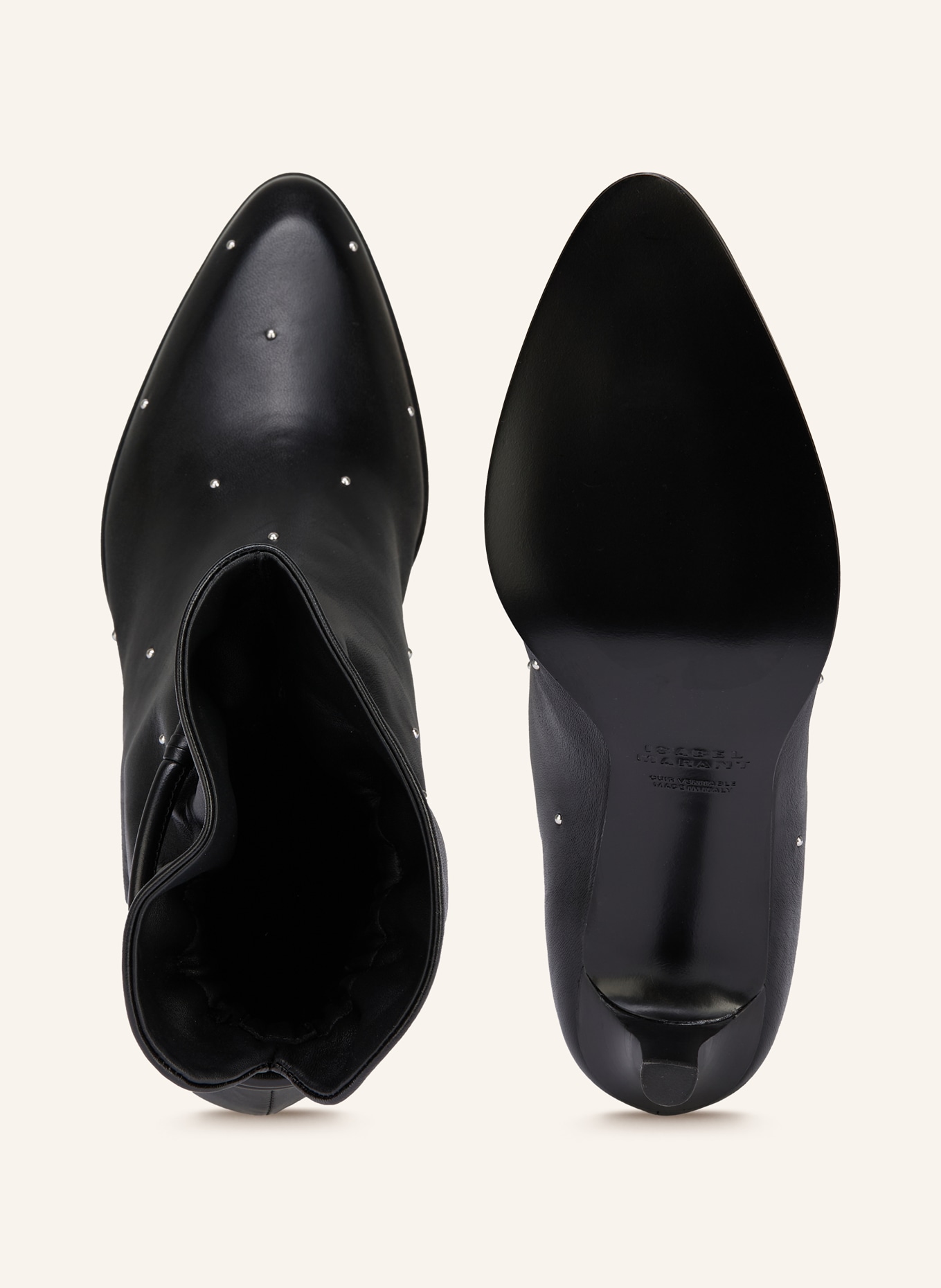 ISABEL MARANT Stiefeletten FORLA mit Nieten: SCHWARZ