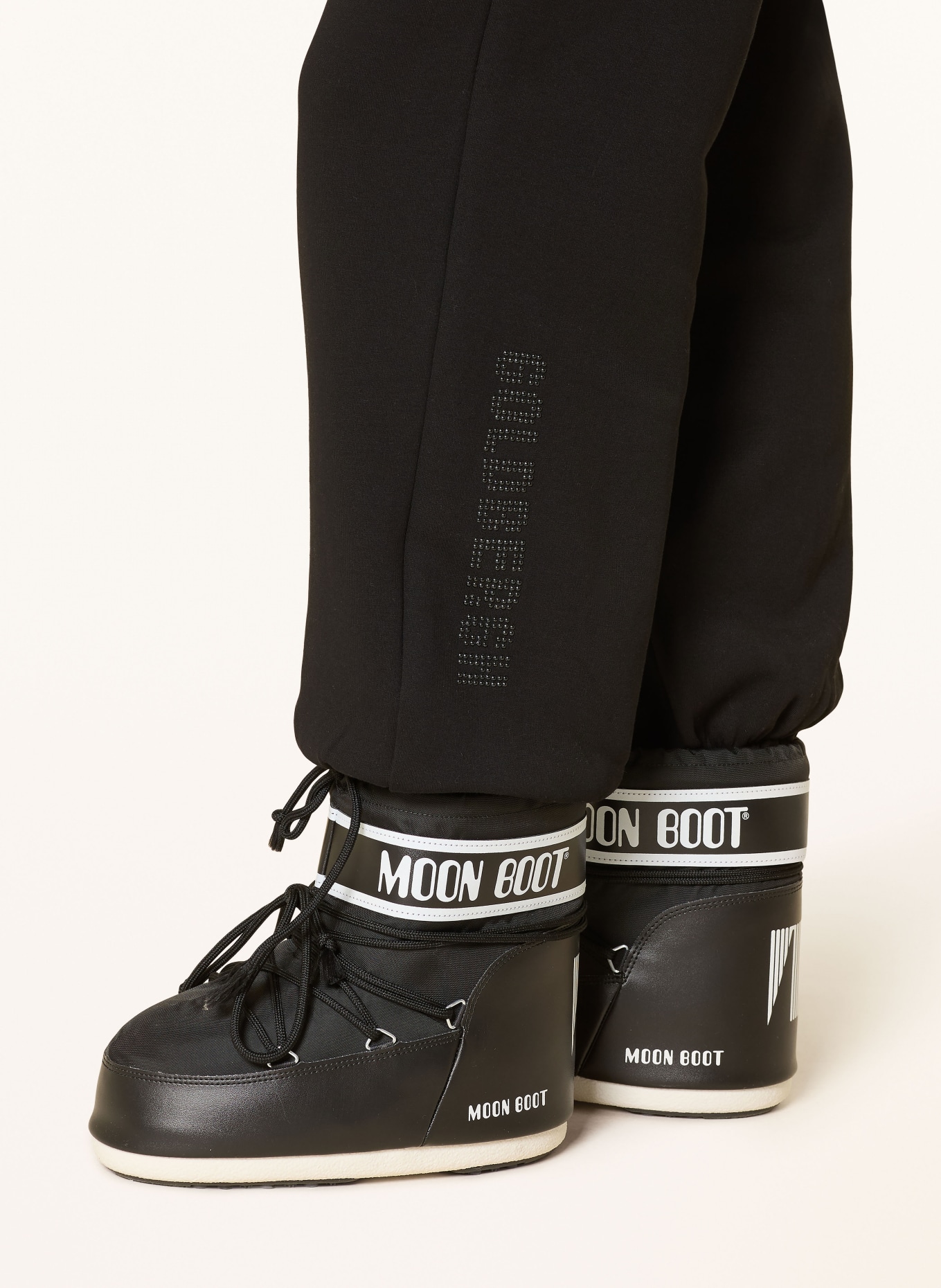 GOLDBERGH Sweatpants mit Schmucksteinen: SCHWARZ