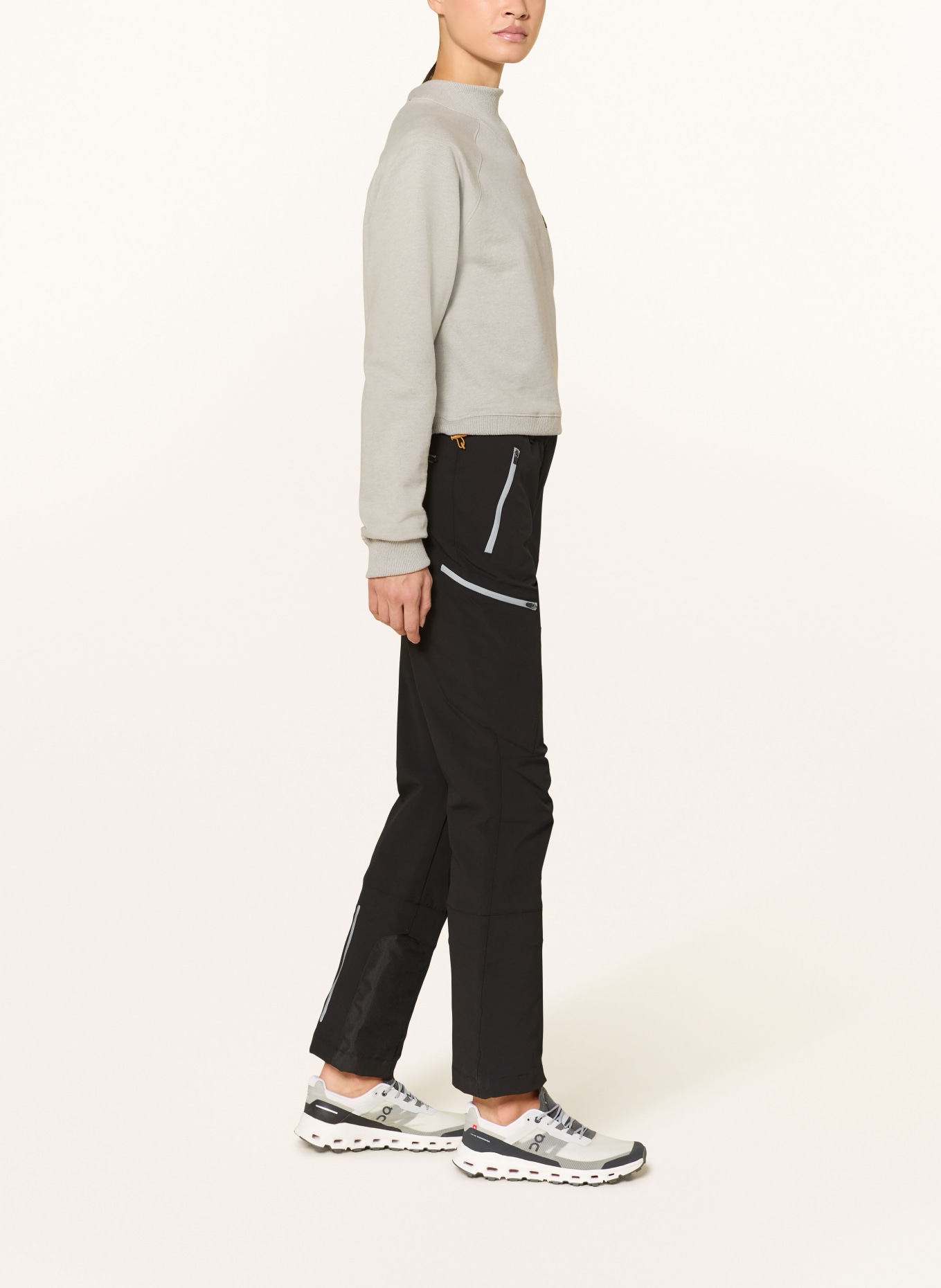 me°ru' Softshell-Hose HUAREZ: SCHWARZ / GRAU