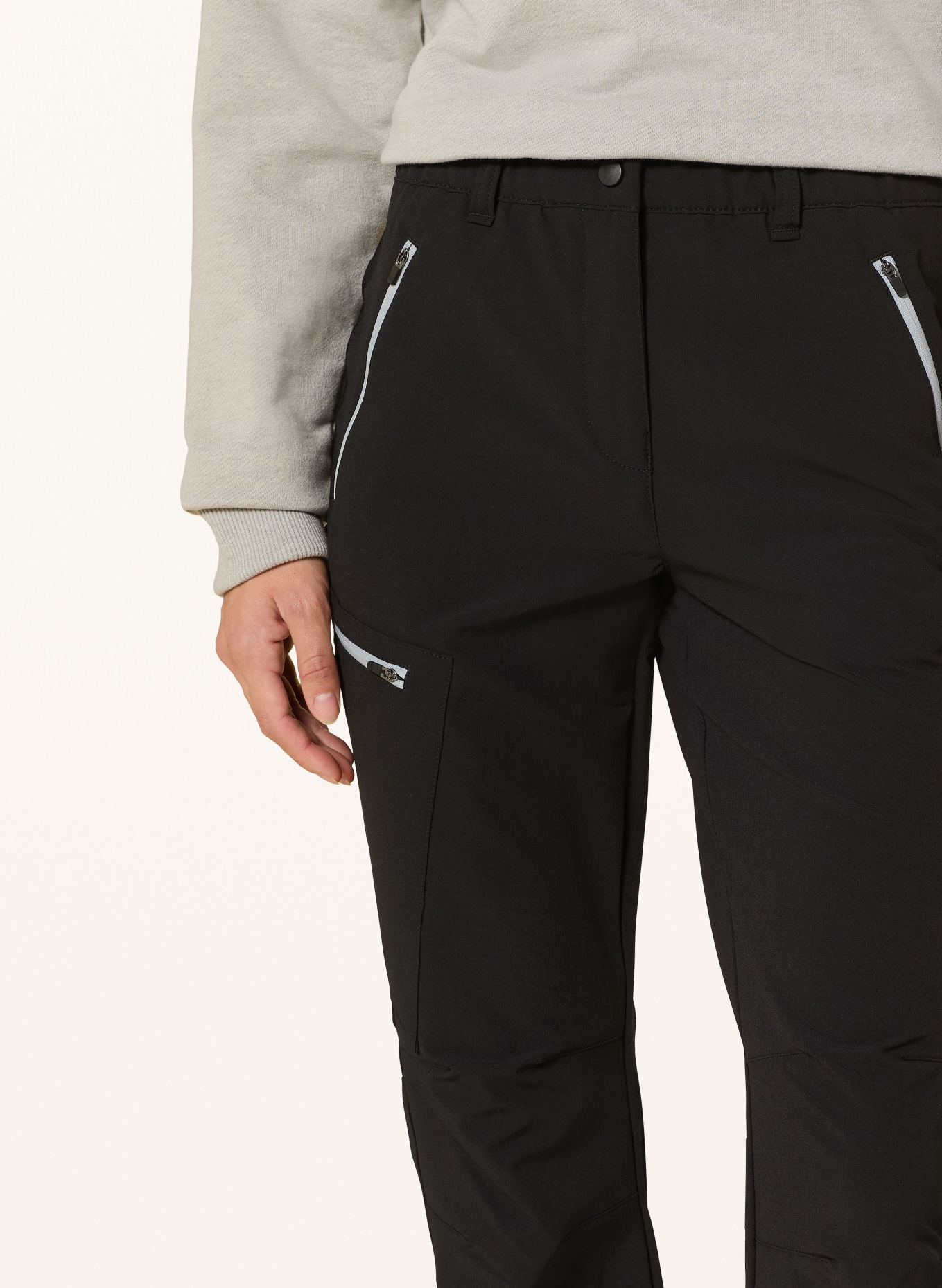 me°ru' Softshell-Hose HUAREZ: SCHWARZ / GRAU