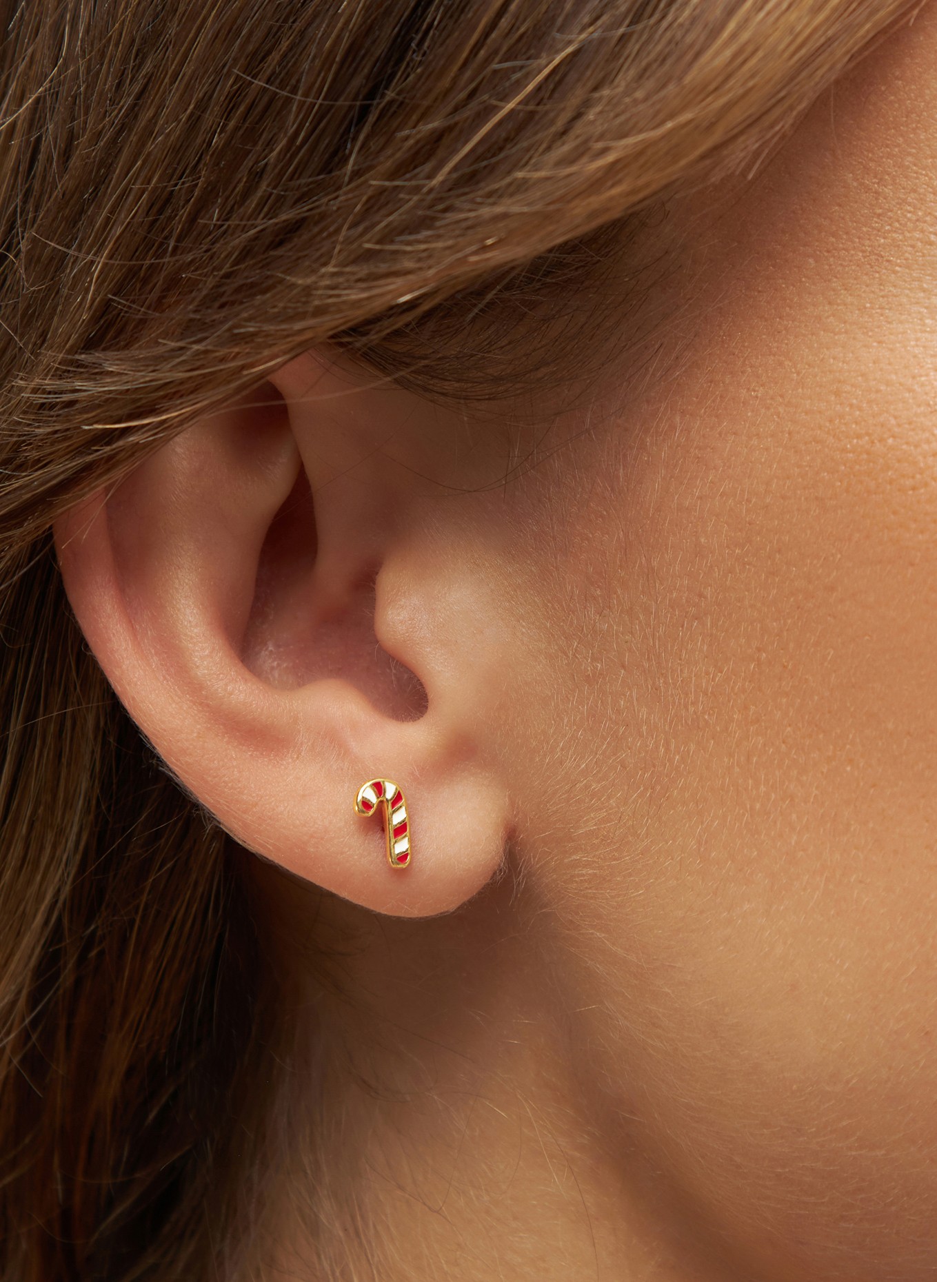 LULU Copenhagen Kolczyki SUGAR CANE: ZŁOTY / CZERWONY / BIAŁY