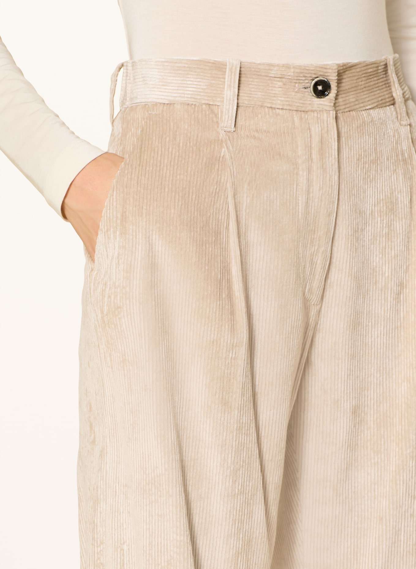 nine:inthe:morning Marlenehose BLENDA aus Cord: BEIGE