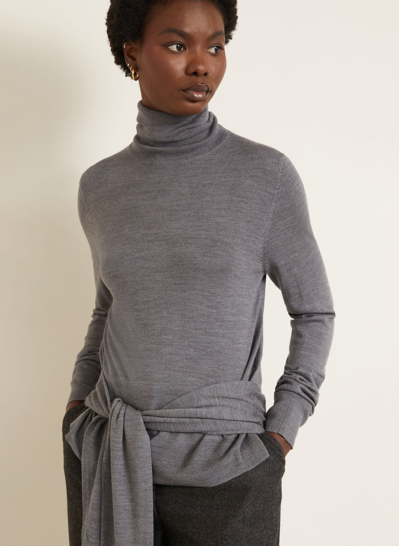 TOTEME Rollkragenpullover: GRAU