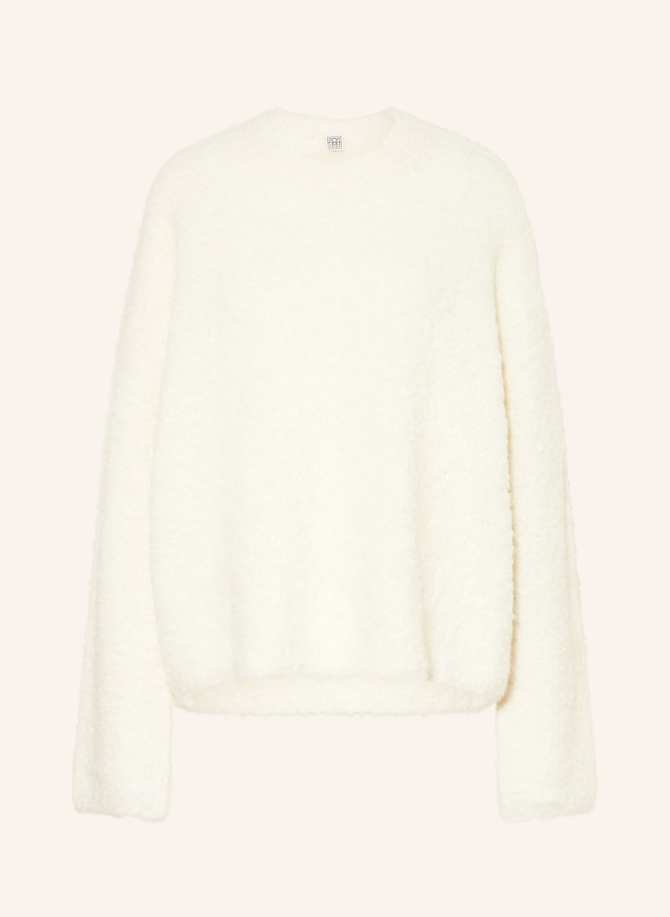 TOTEME Pull en alpaga bouclé: ÉCRU