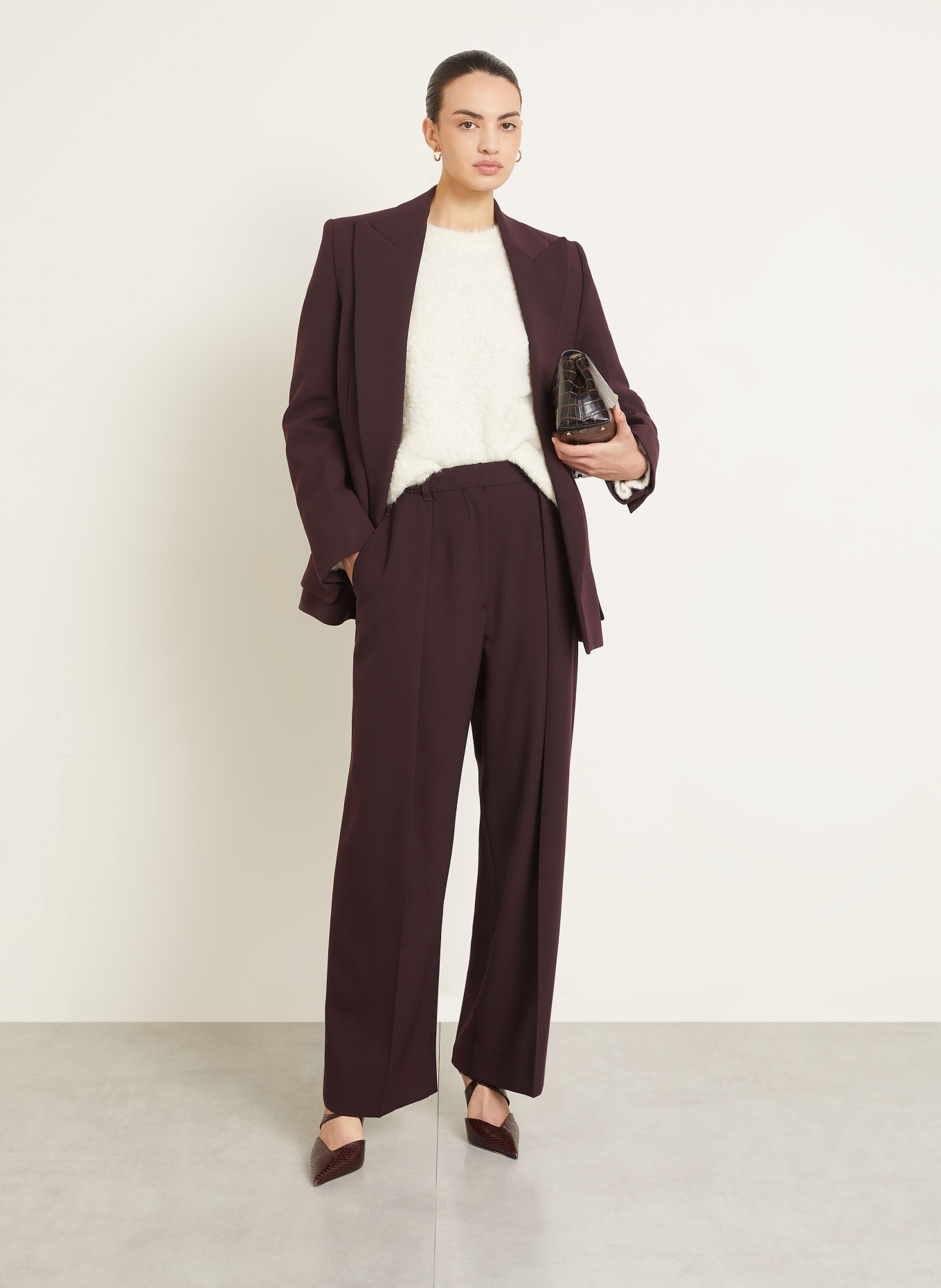 TOTEME Pull en alpaga bouclé: ÉCRU