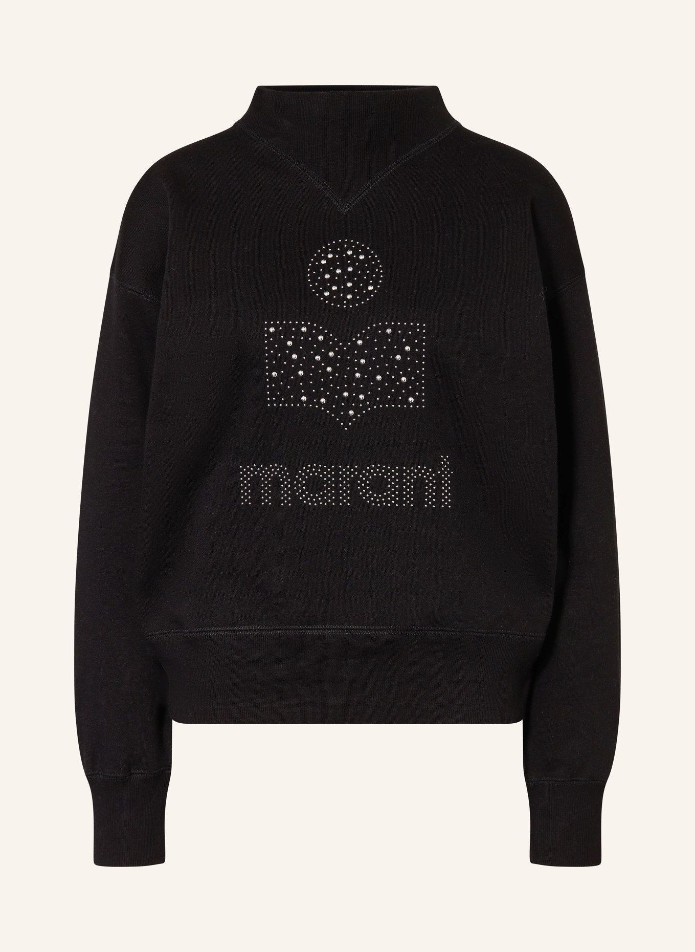 MARANT ÉTOILE Sweatshirt MOBY mit Nieten: SCHWARZ