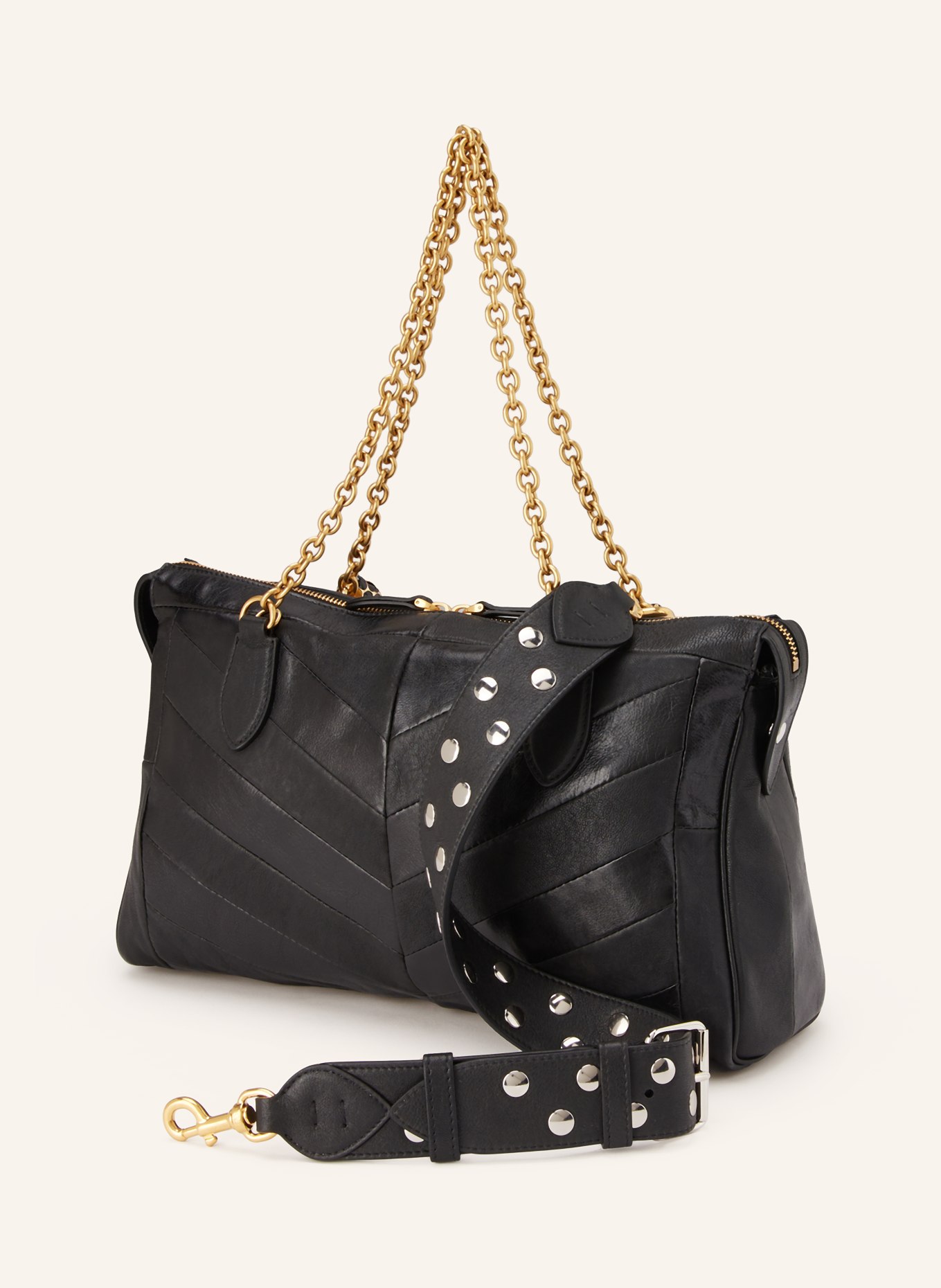 VALENTINO GARAVANI Torba na ramię GROWL: CZARNY