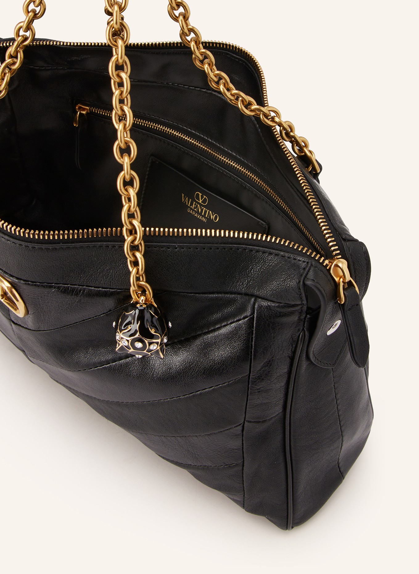 VALENTINO GARAVANI Torba na ramię GROWL: CZARNY