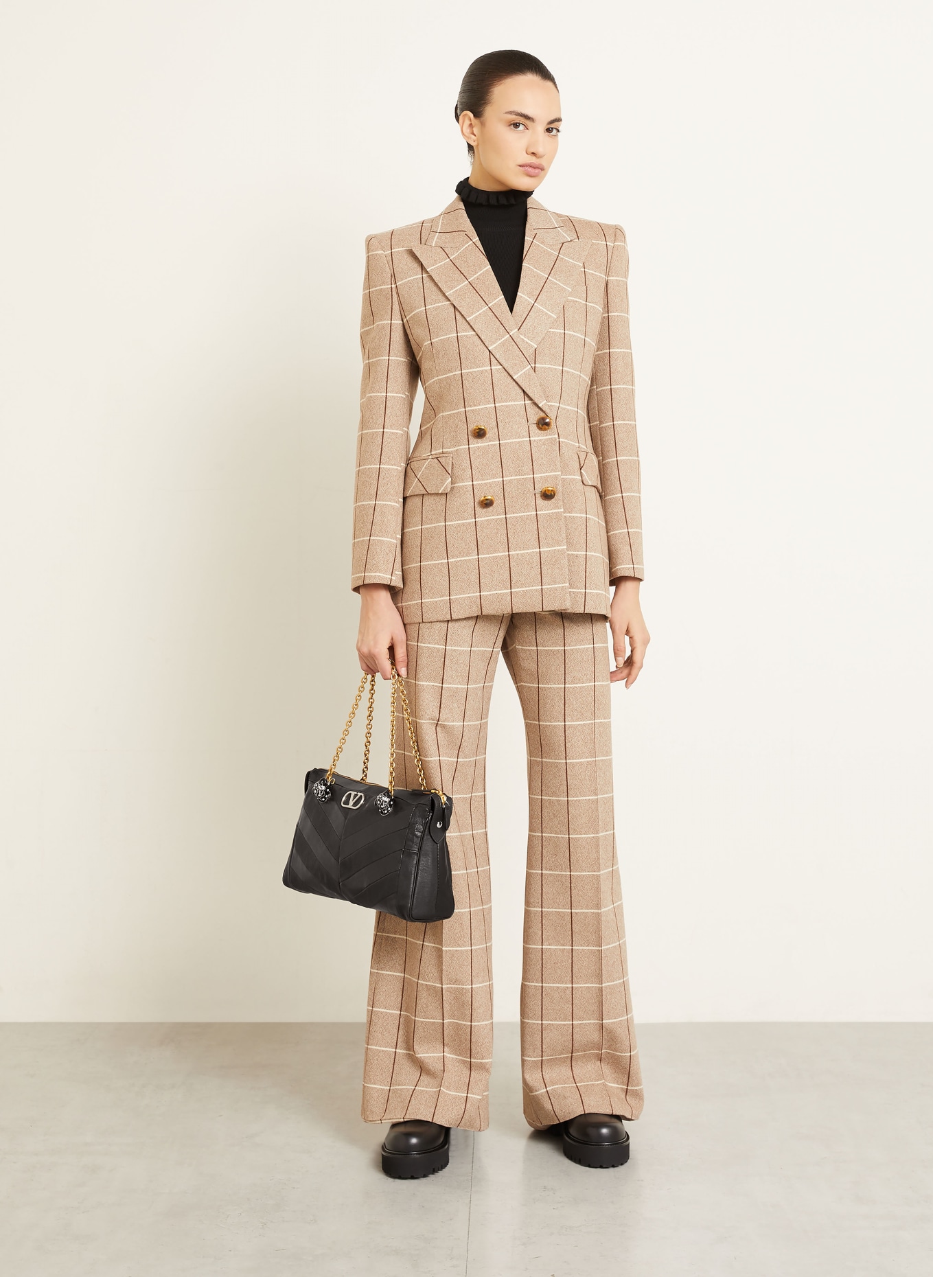 VALENTINO GARAVANI Torba na ramię GROWL: CZARNY