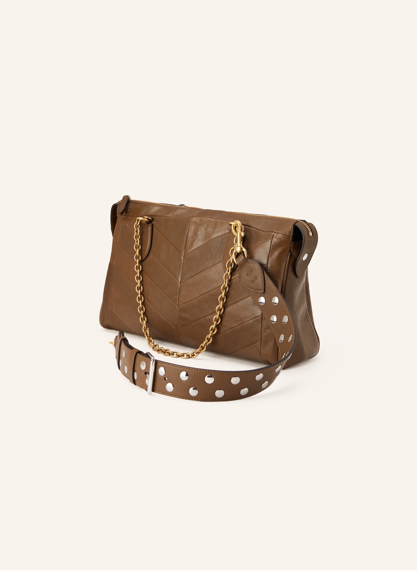 VALENTINO GARAVANI Torba na ramię GROWL: BRĄZOWY