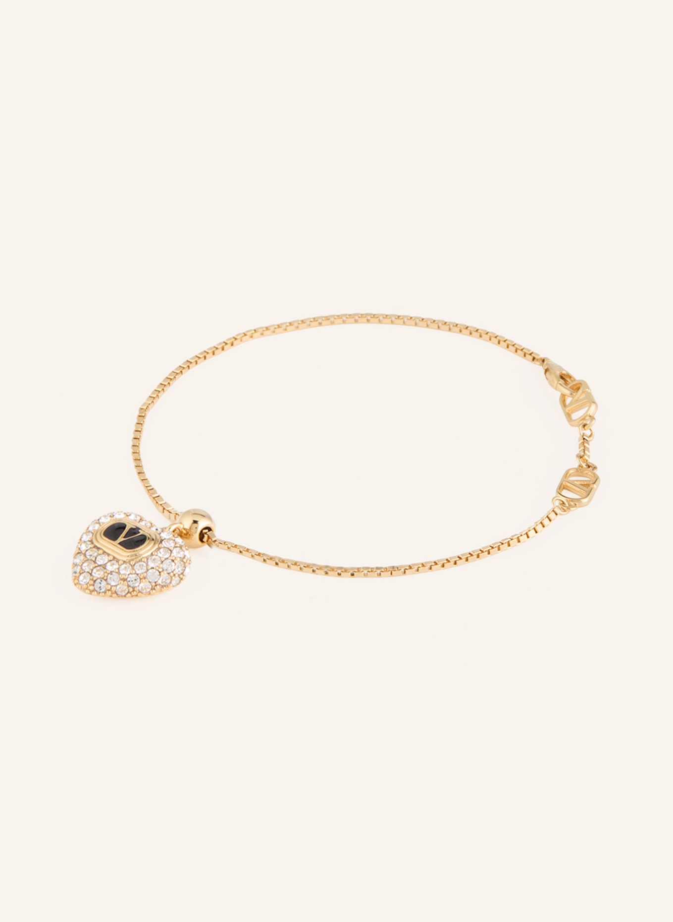 VALENTINO GARAVANI Armband VLOGO COEUR ROYAL: GOLD / WEISS / SCHWARZ