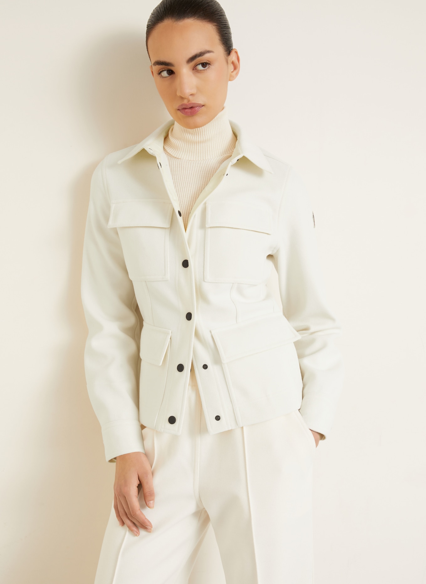 MONCLER GRENOBLE Overjacket: CREME