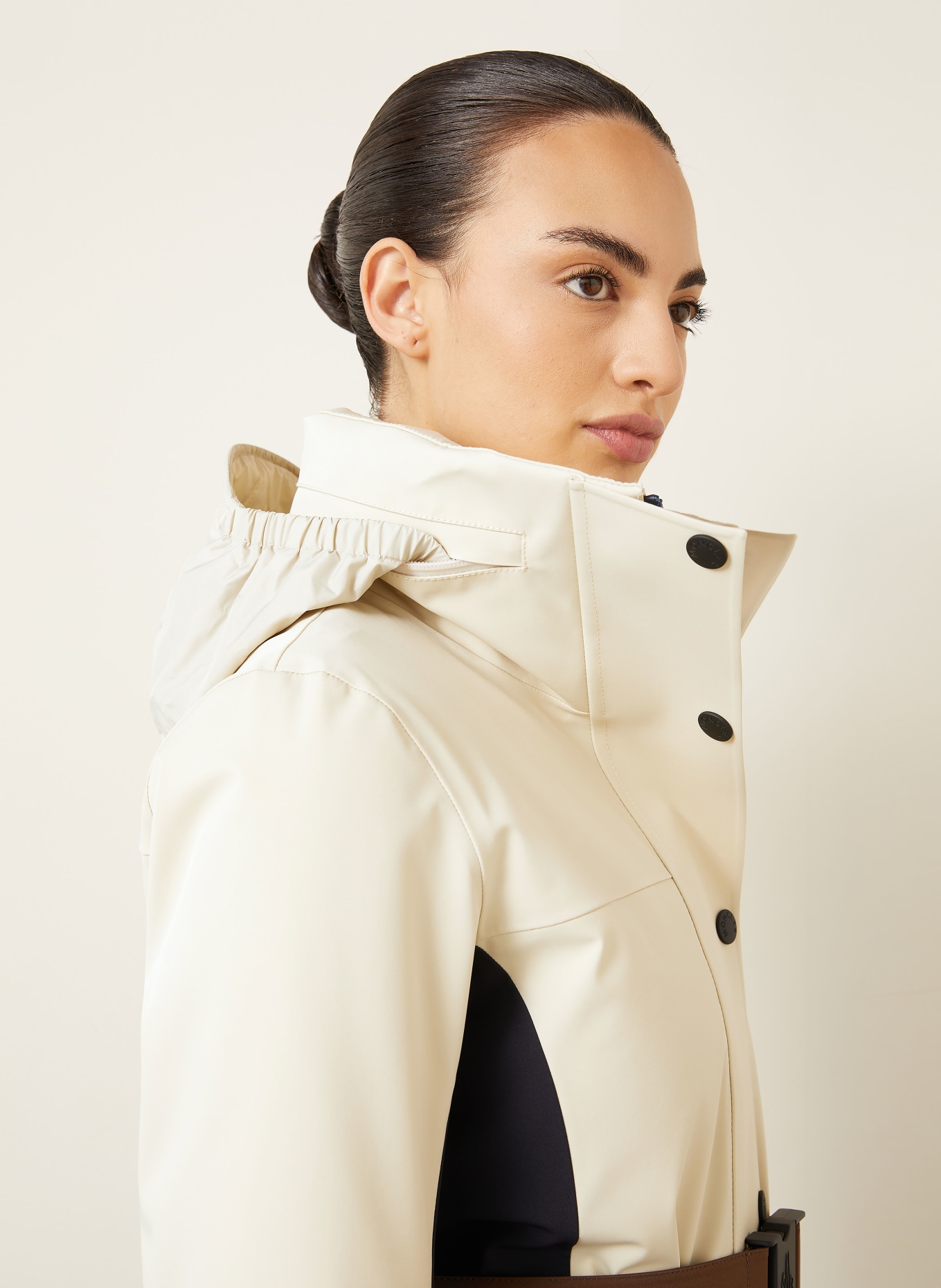 MONCLER GRENOBLE Skijacke HAINETS: BEIGE / SCHWARZ