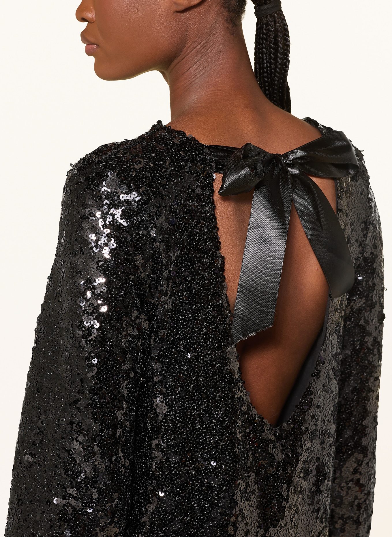 miss goodlife Kleid mit Pailletten: SCHWARZ