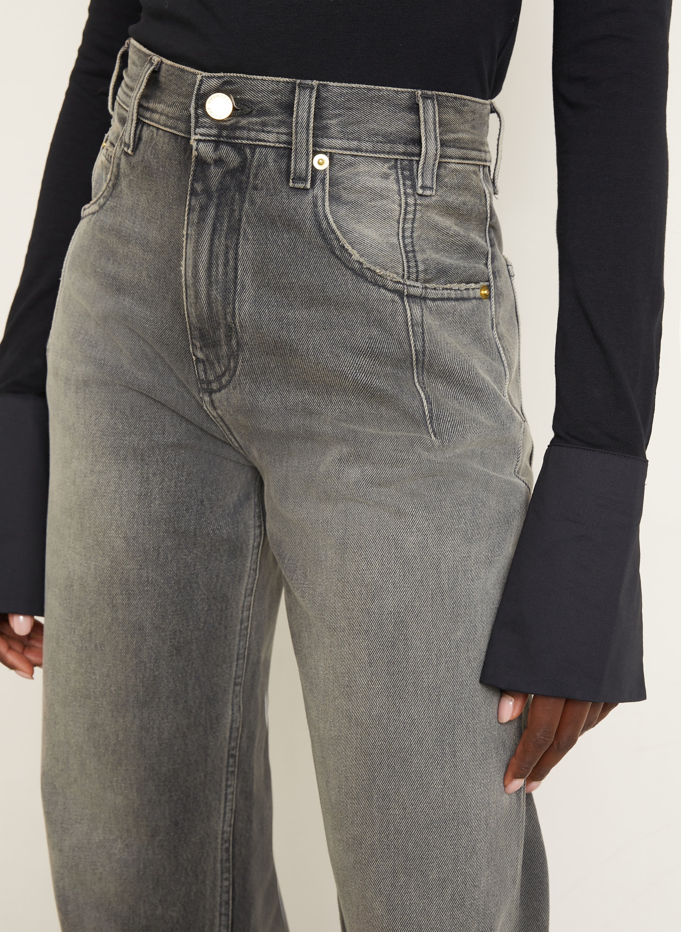 DARKPARK Jean droit LU: W104 DIRTY SAND BLACK