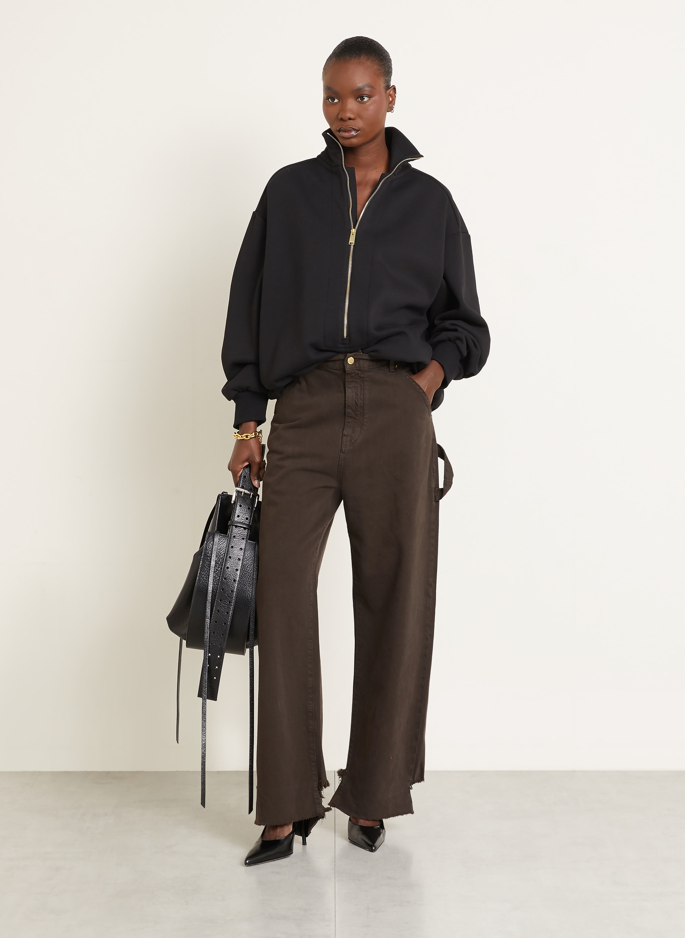 DARKPARK Wide Leg Jeans LISA: 0092 DARK BROWN