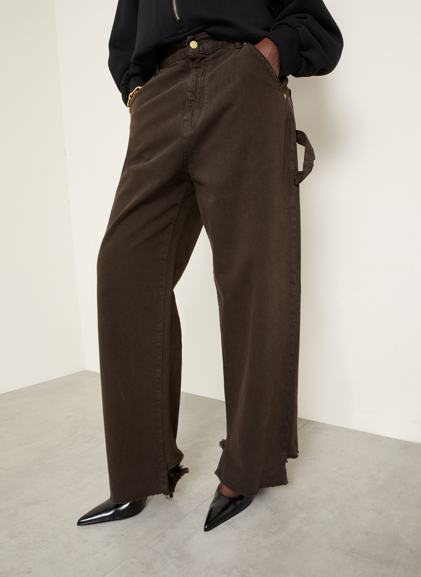 DARKPARK Wide Leg Jeans LISA: 0092 DARK BROWN