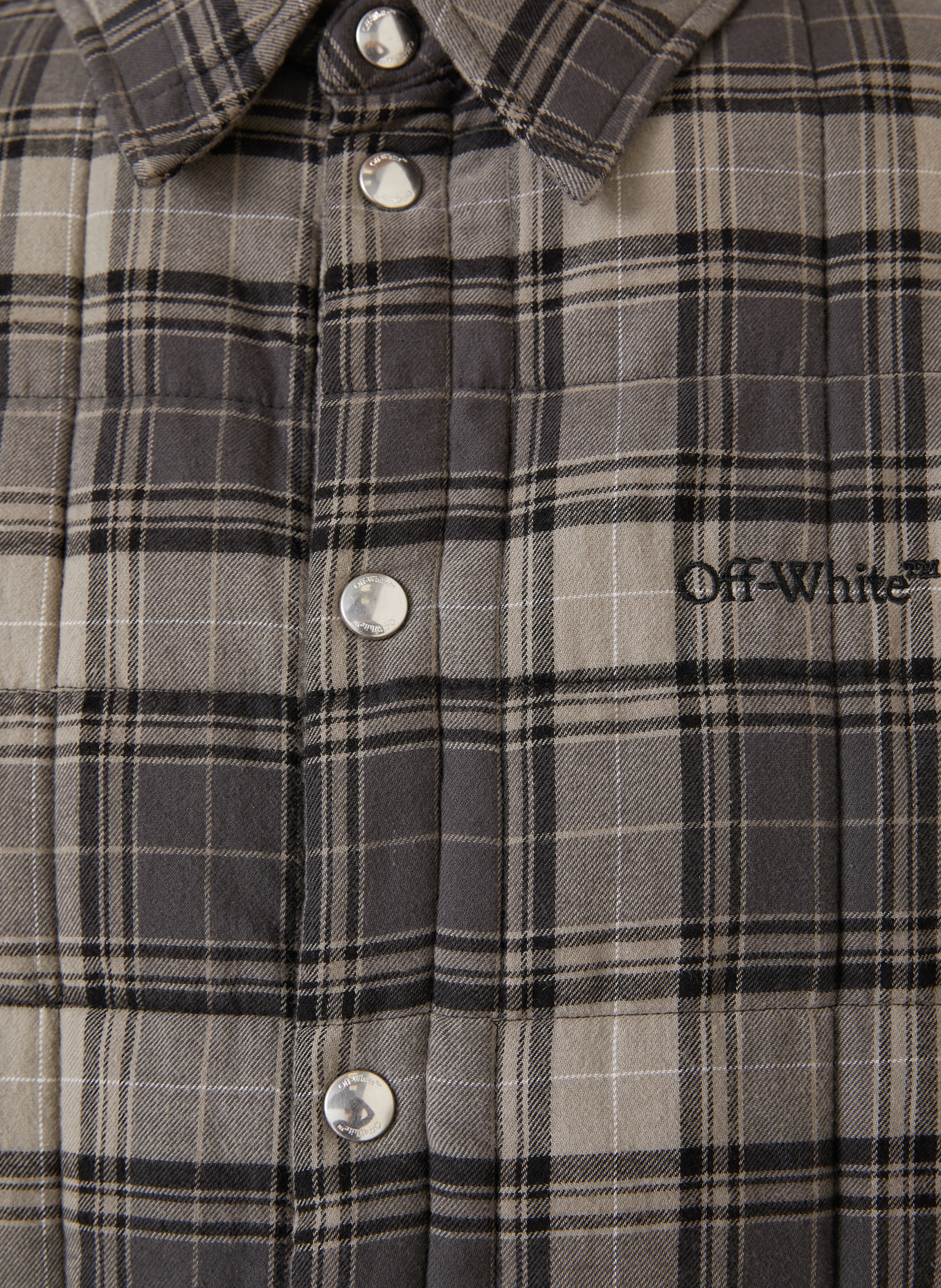 Off-White Stepp-Overjacket: GRAU / SCHWARZ