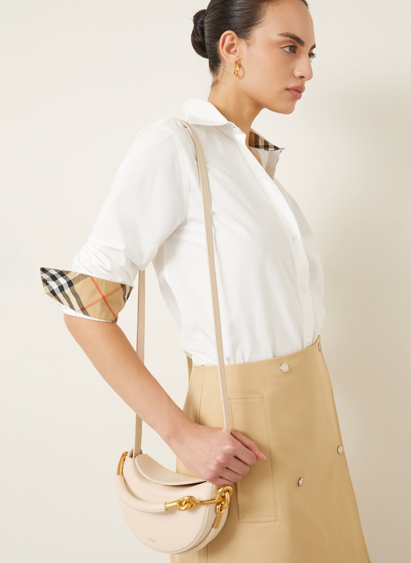 BURBERRY Handtasche BRIDLE: WEISS