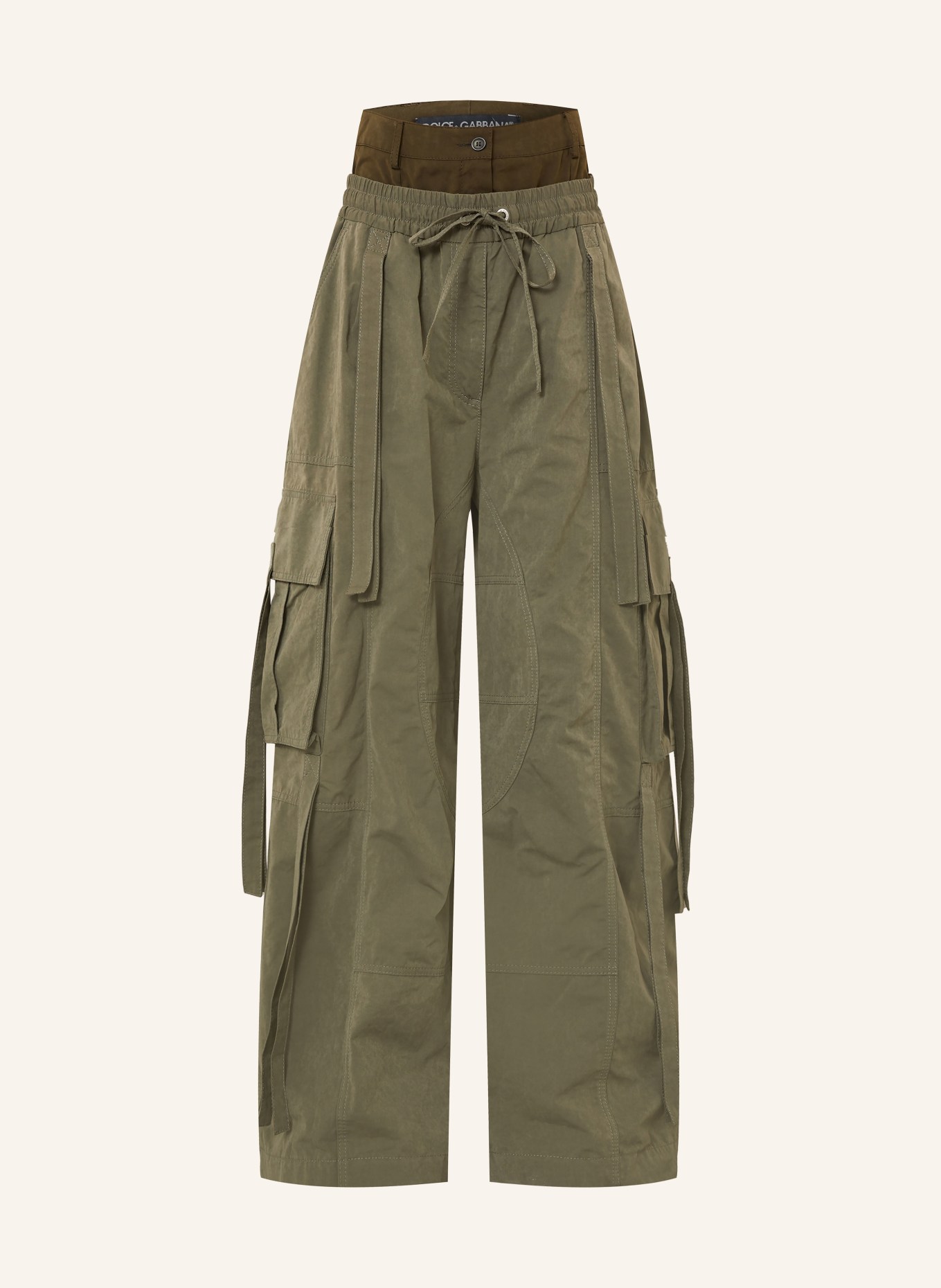 DOLCE & GABBANA Cargohose: KHAKI / DUNKELGRÜN
