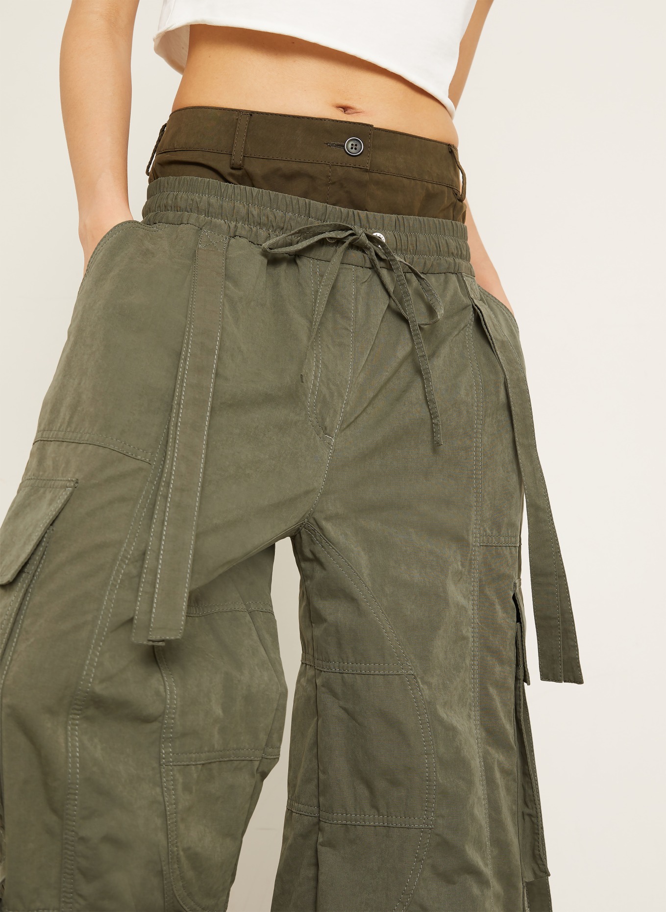 DOLCE & GABBANA Cargohose: KHAKI / DUNKELGRÜN