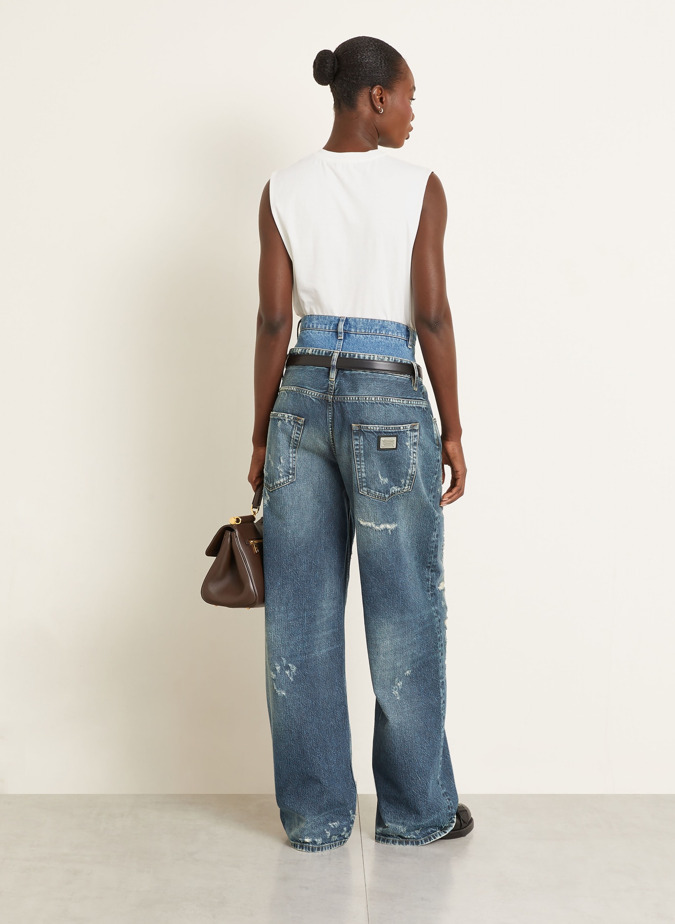 DOLCE & GABBANA Destroyed Jeans: BLAU