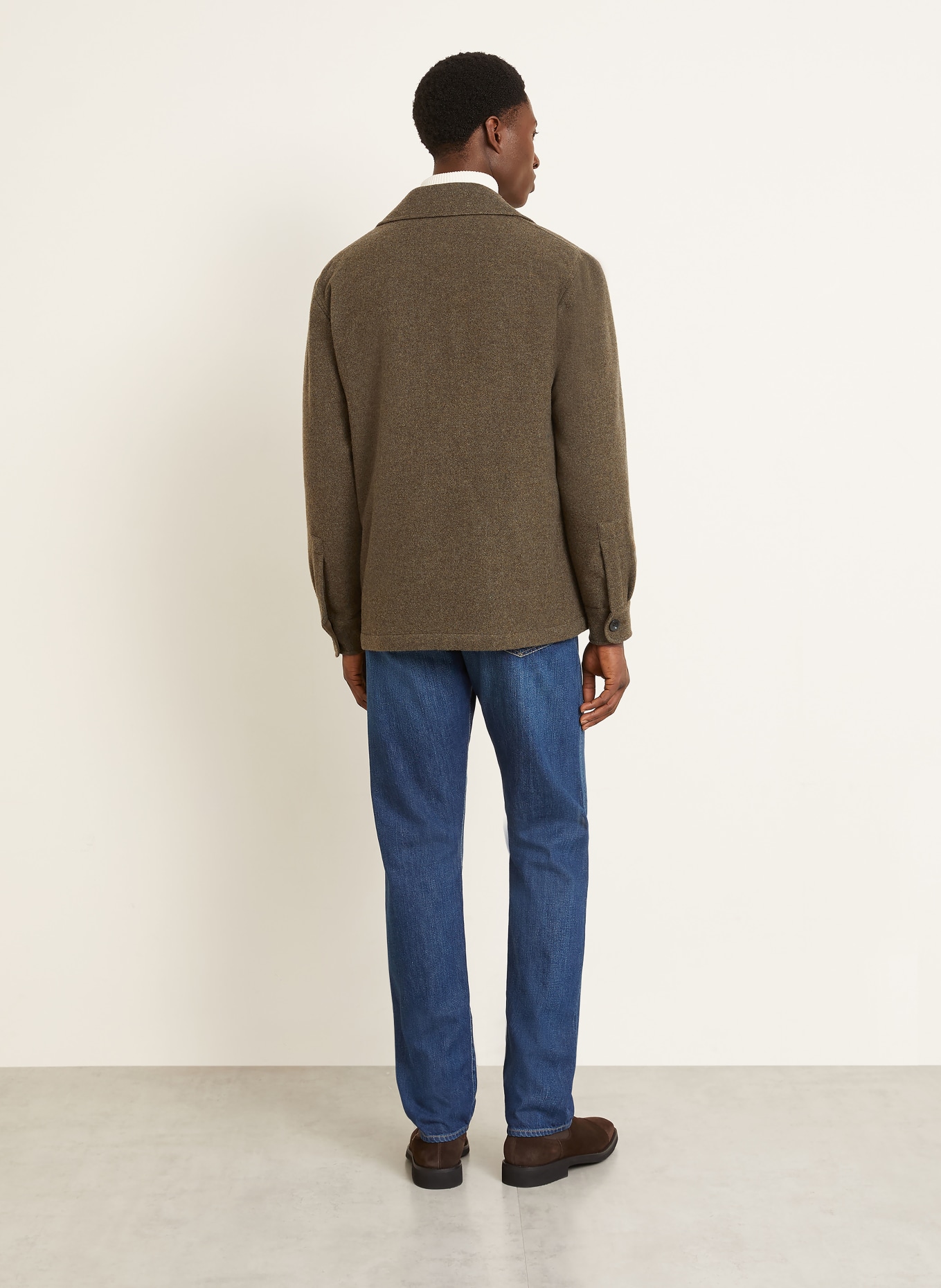 RALPH LAUREN PURPLE LABEL Flanell-Sakko: KHAKI