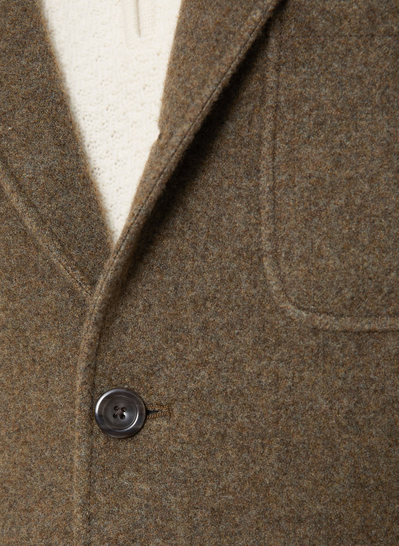 RALPH LAUREN PURPLE LABEL Flanell-Sakko: KHAKI