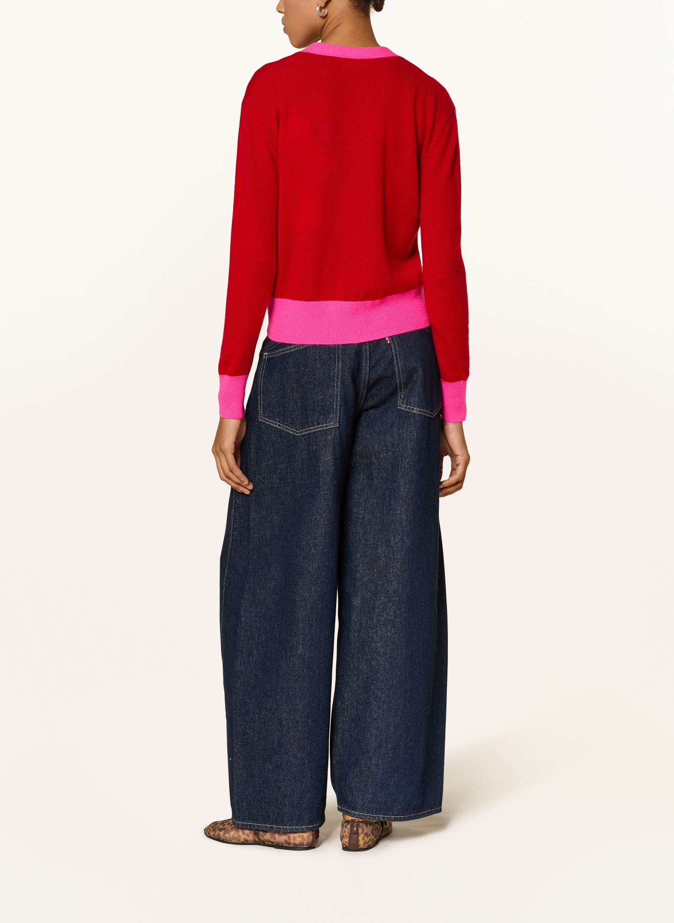 FROM FUTURE Strickjacke aus Cashmere: ROT / PINK