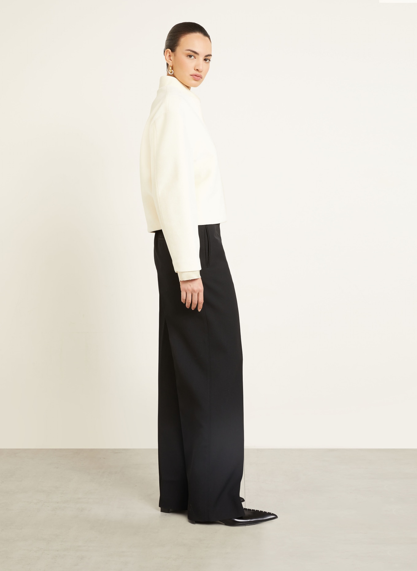 JIL SANDER Marlenehose: SCHWARZ