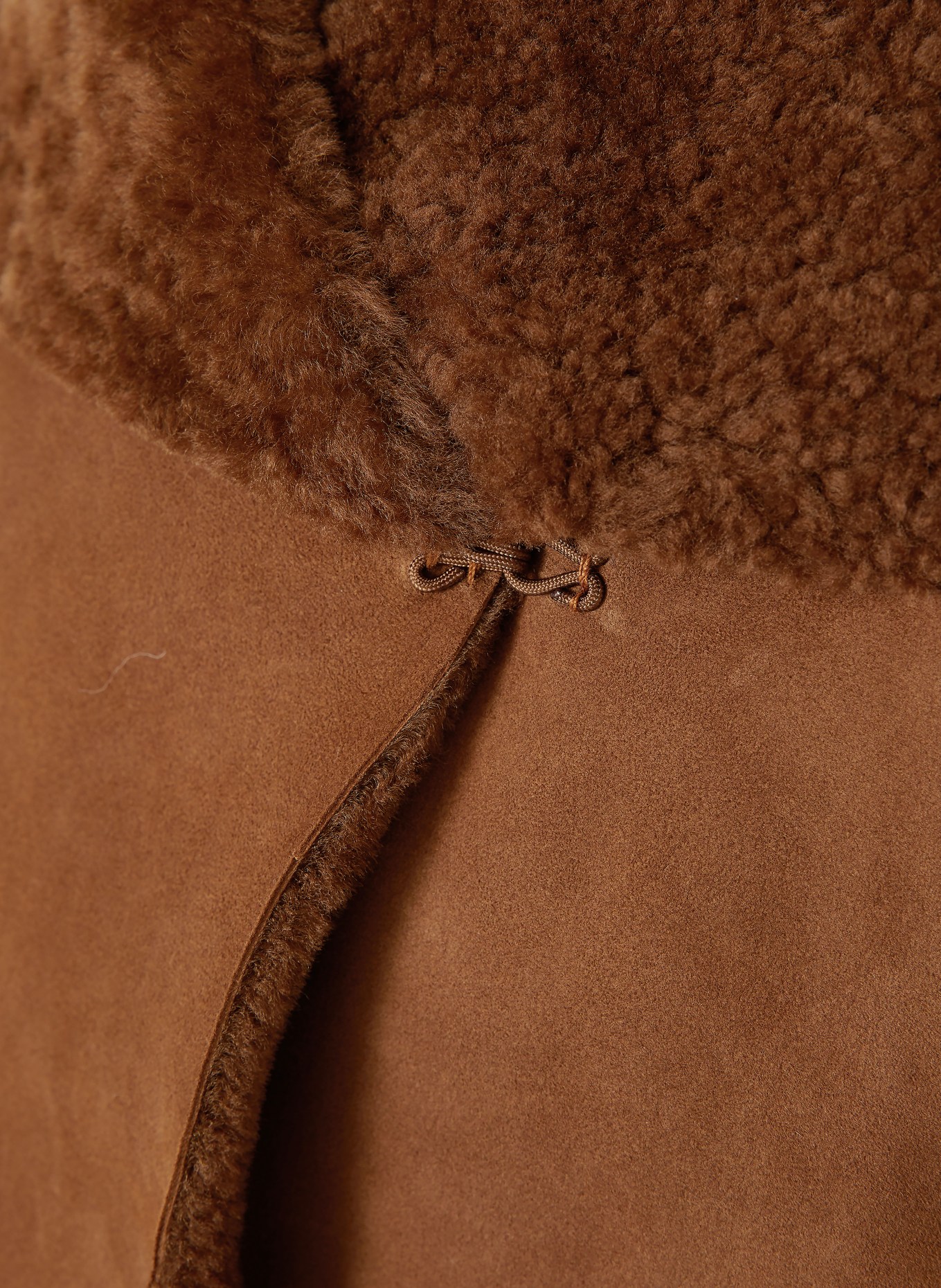 NOUR HAMMOUR Skórzany płaszcz BIRTHDAY dwustronny: BRĄZOWY