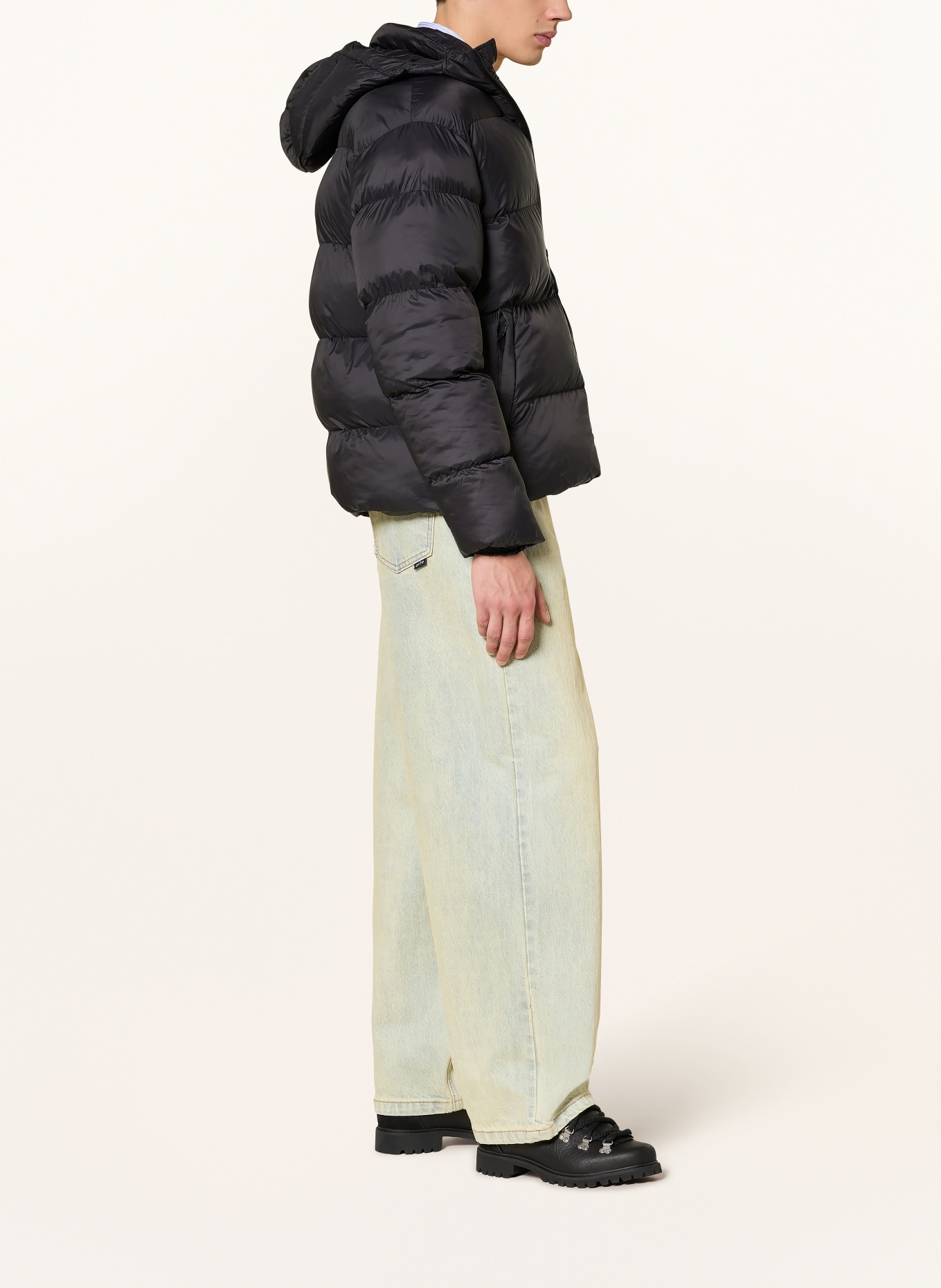 Arte Antwerp Steppjacke mit abnehmbarer Kapuze: SCHWARZ