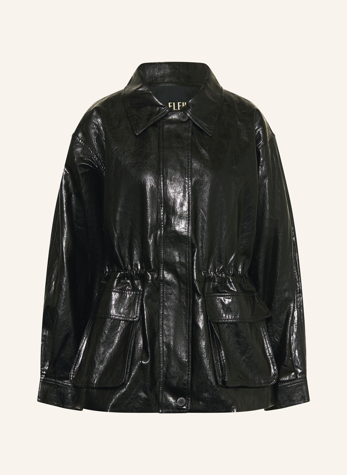 ELEH Jacke in Lederoptik: SCHWARZ