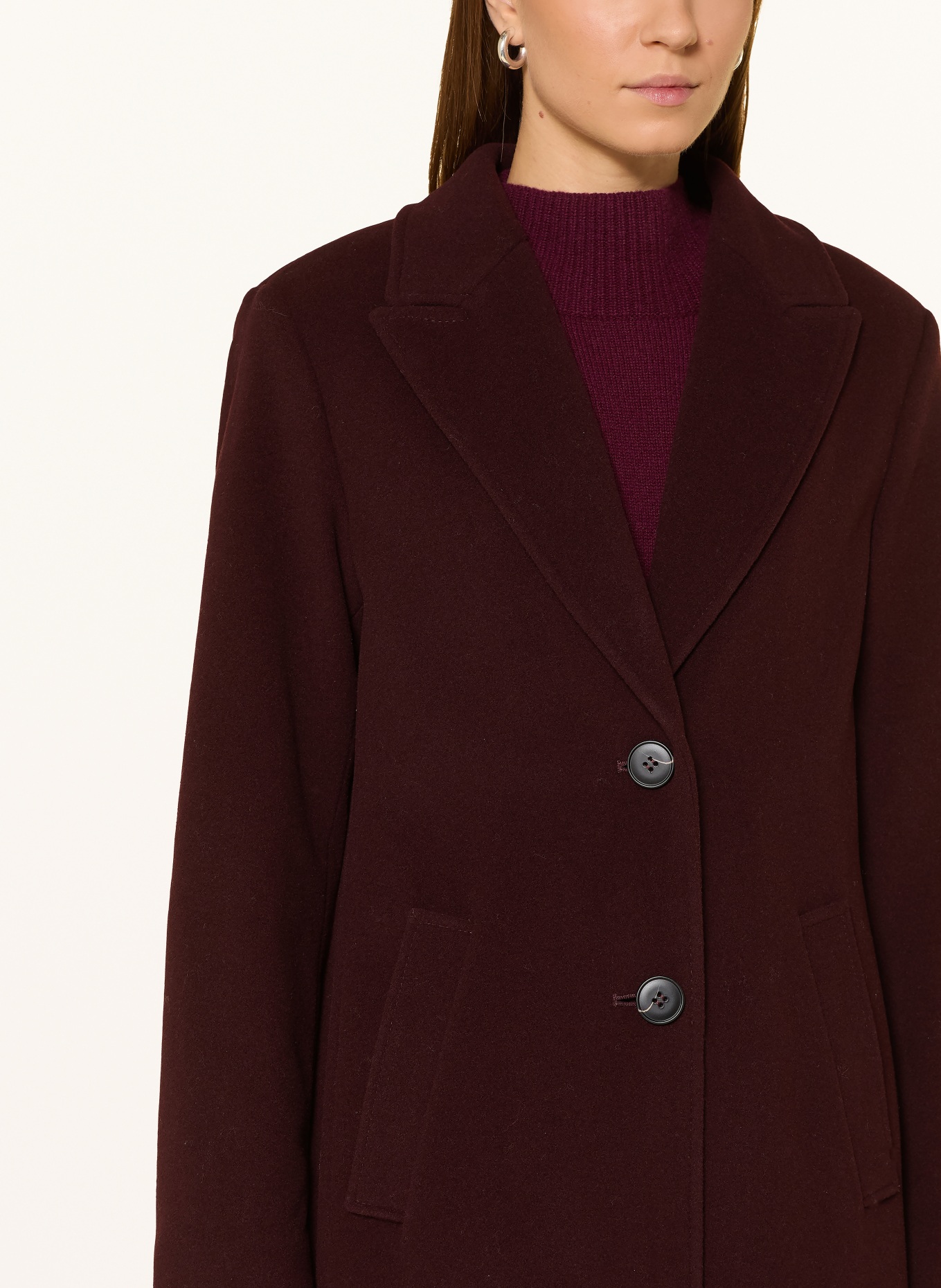 FUCHS SCHMITT Wollmantel: DUNKELROT
