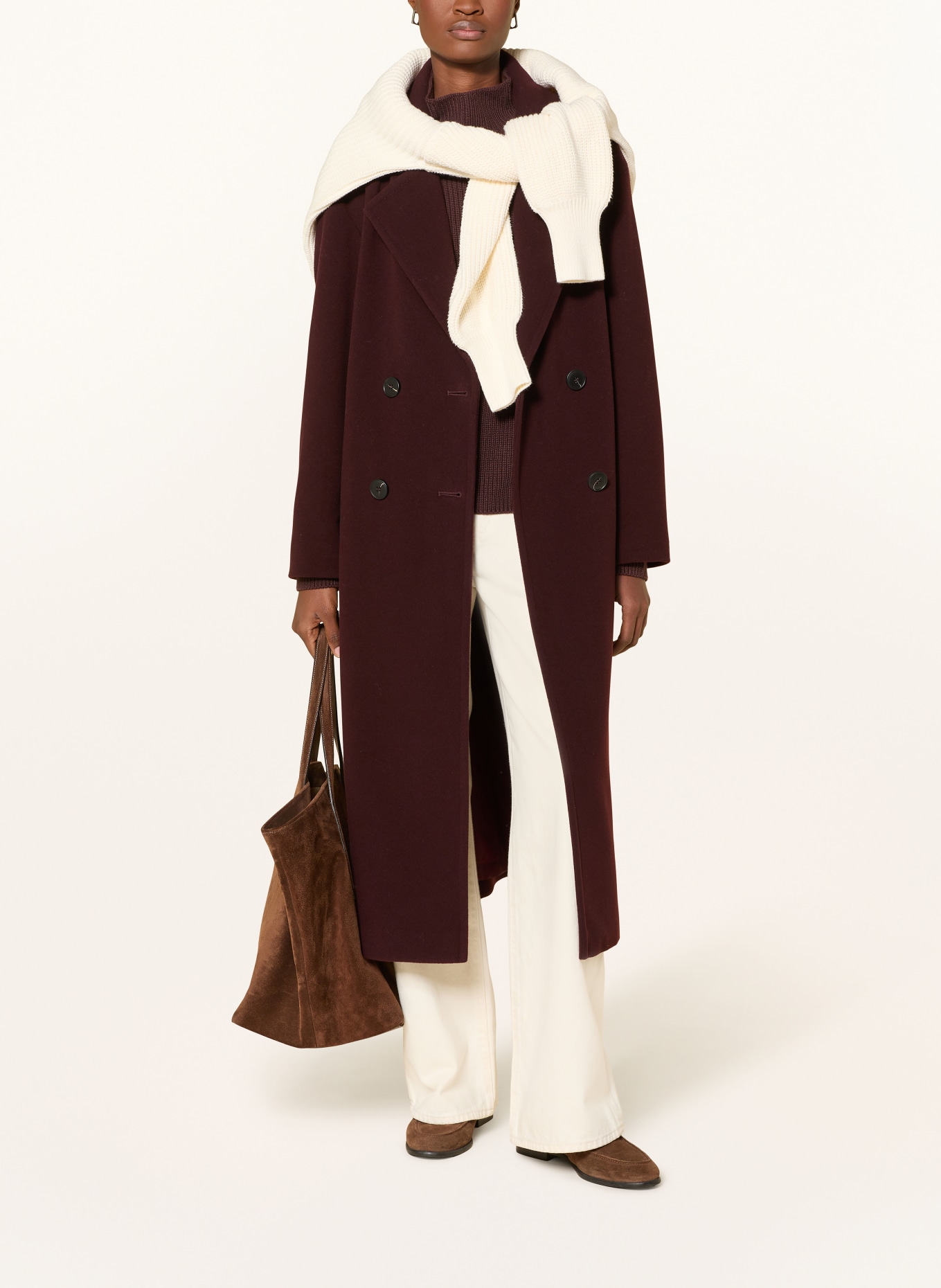 FUCHS SCHMITT Wollmantel: DUNKELROT