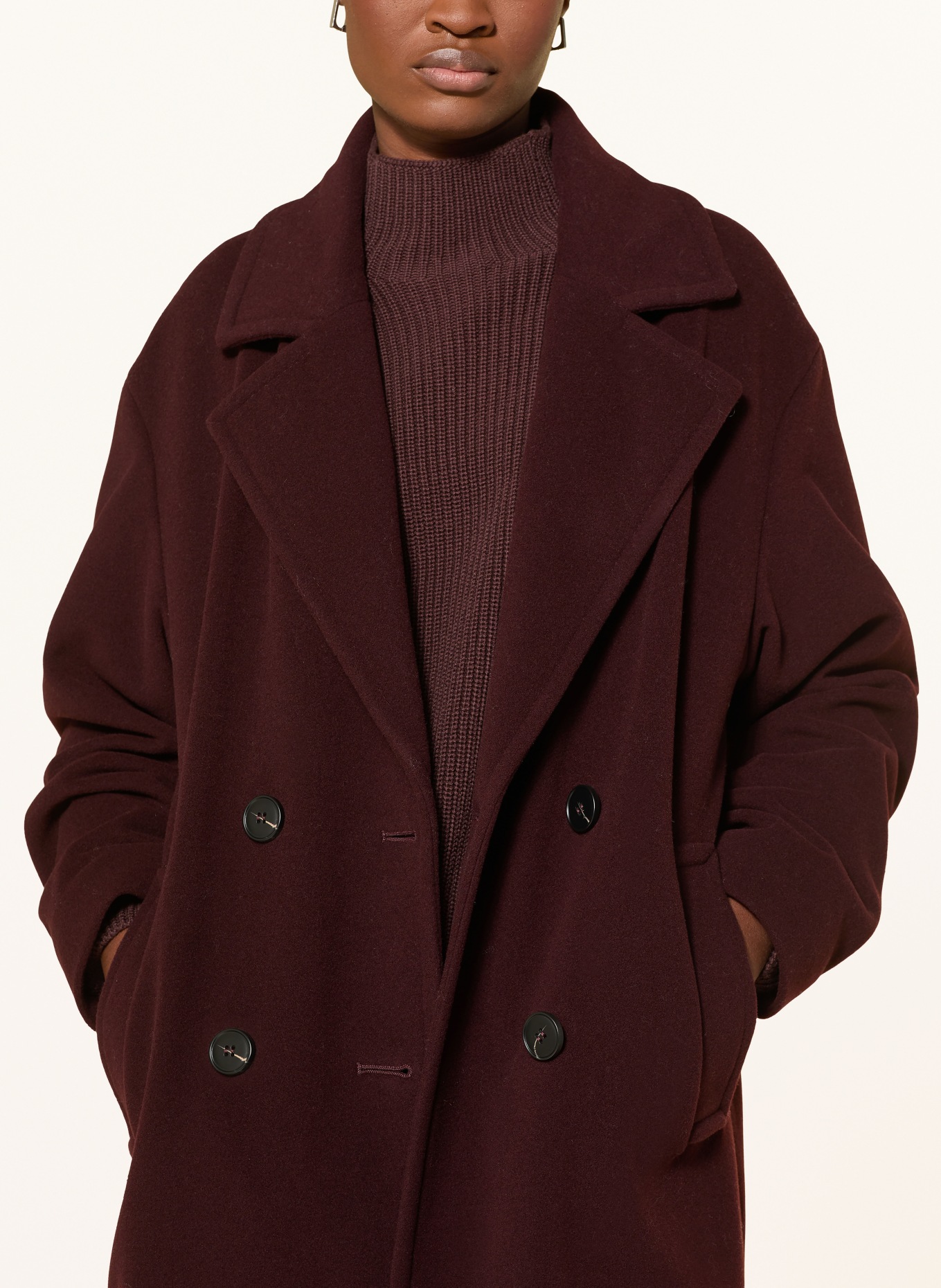 FUCHS SCHMITT Wollmantel: DUNKELROT