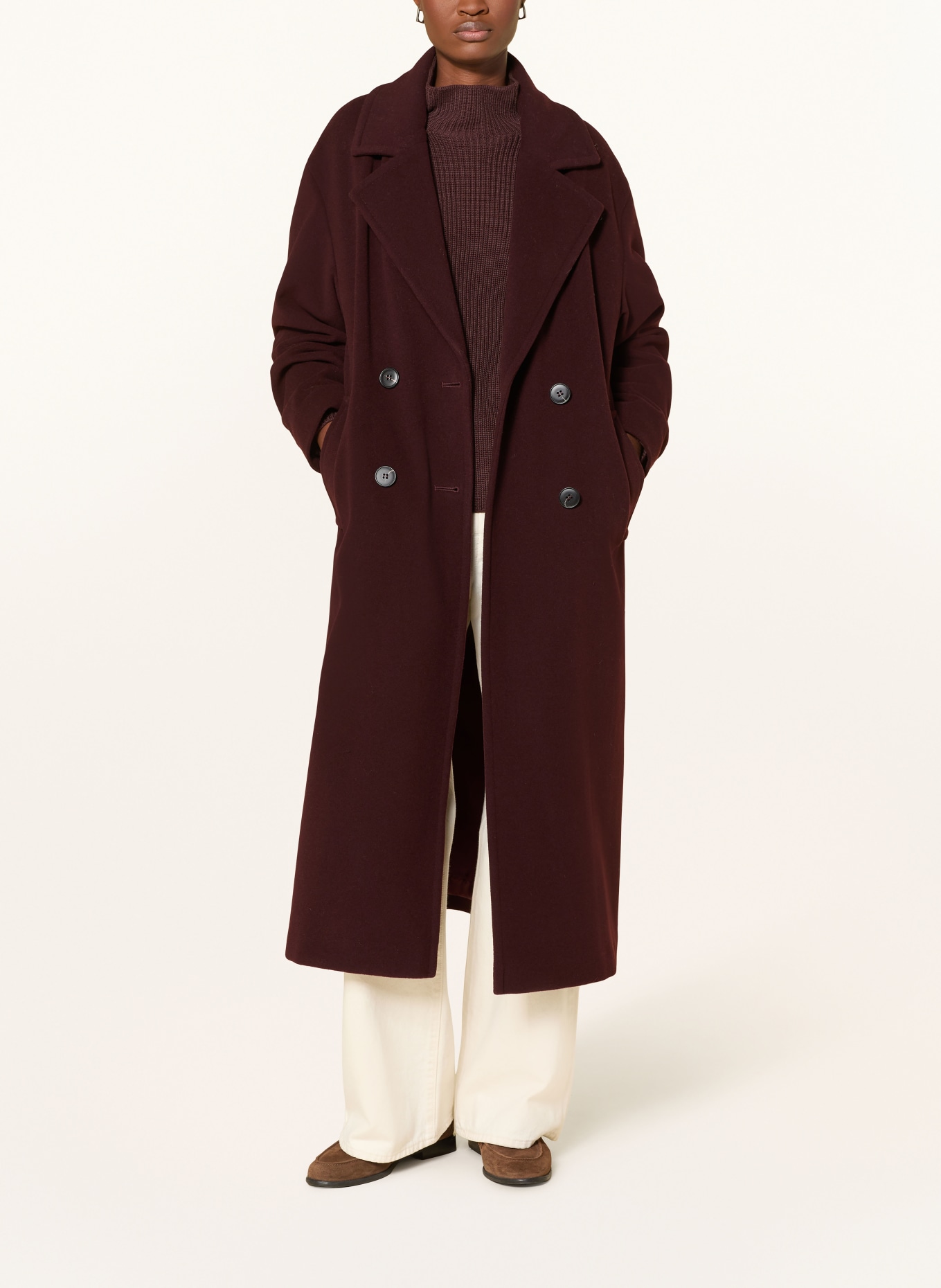 FUCHS SCHMITT Wollmantel: DUNKELROT