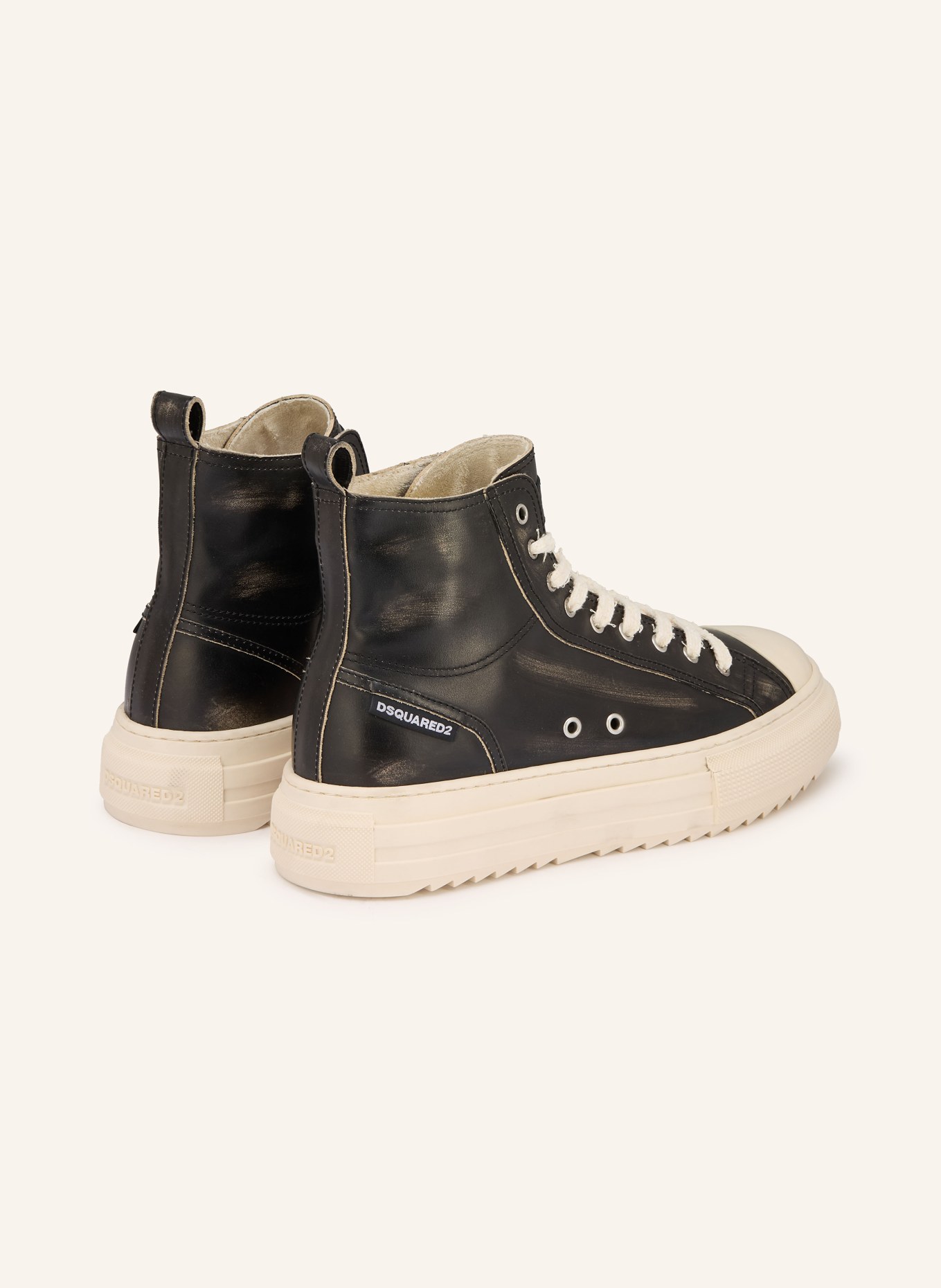 DSQUARED2 Hightop-Sneaker: SCHWARZ / ECRU