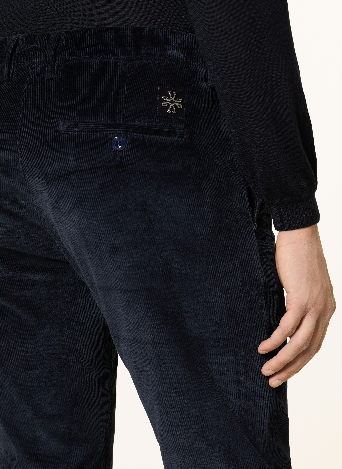 JACOB COHEN Cordchino BOBBY Slim Fit: DUNKELBLAU