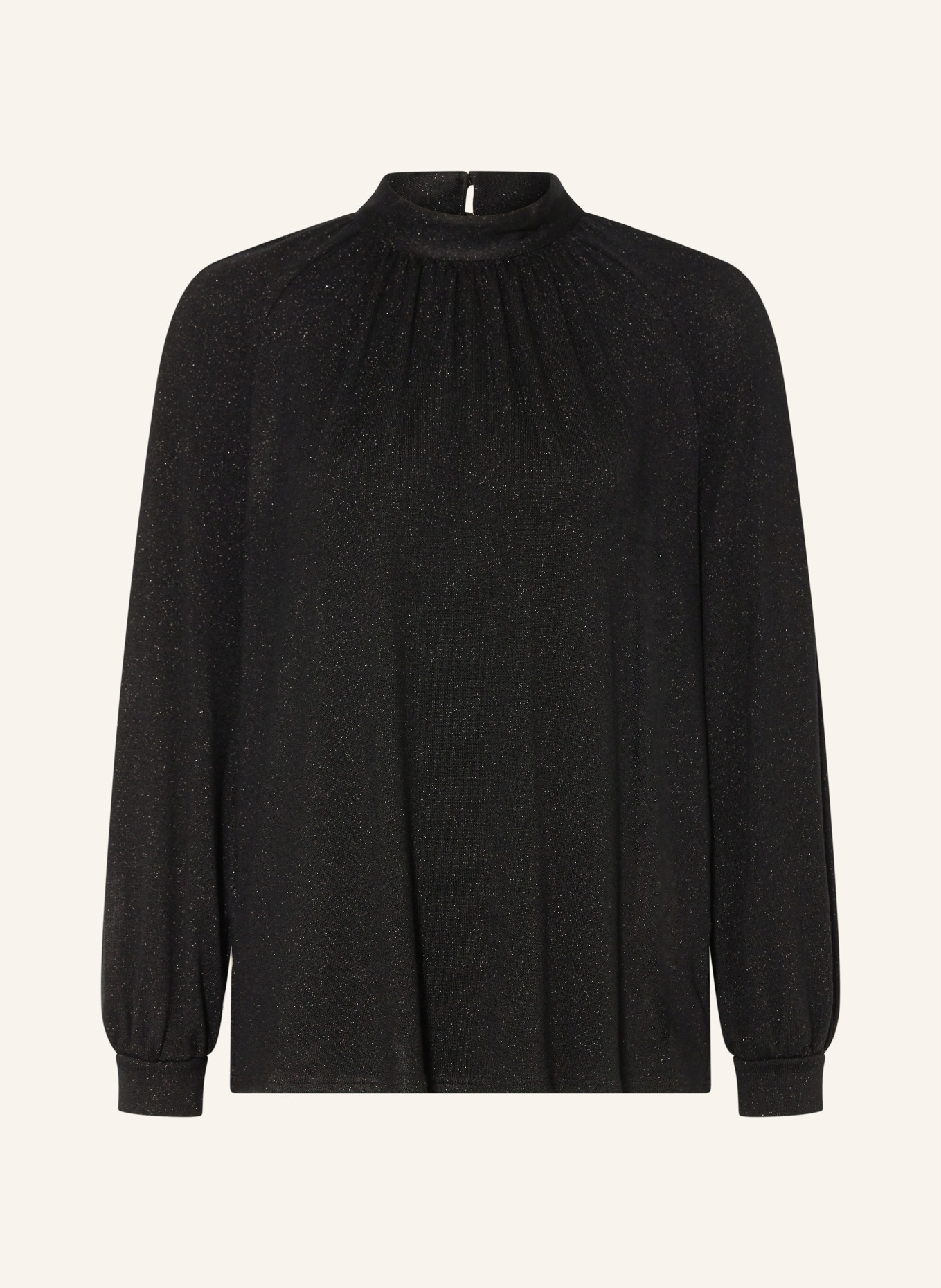 ETERNA Blusenshirt mit Glitzergarn: SCHWARZ / SILBER