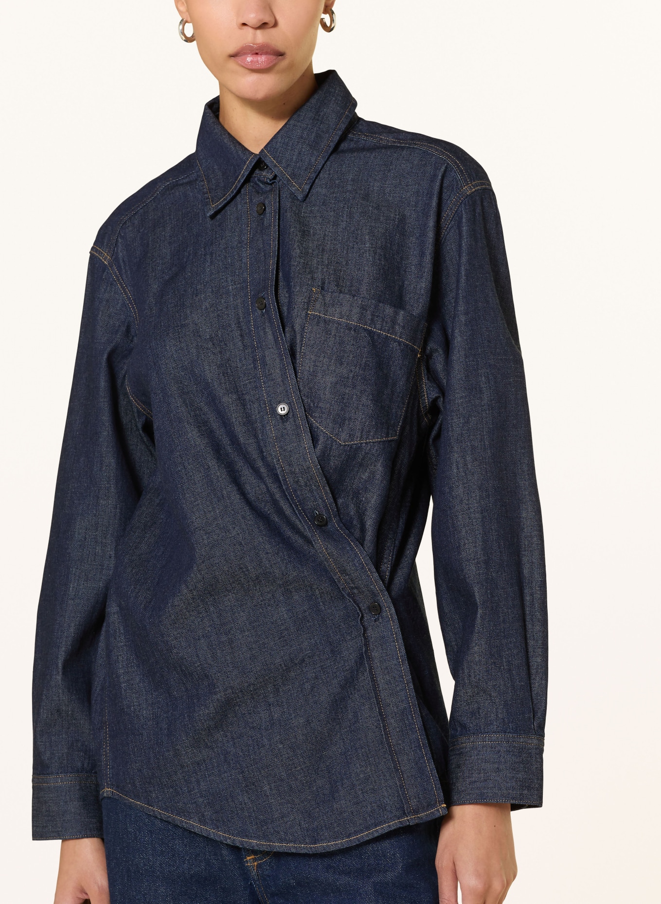 AGOLDE Jeansbluse KAELIN: DUNKELBLAU